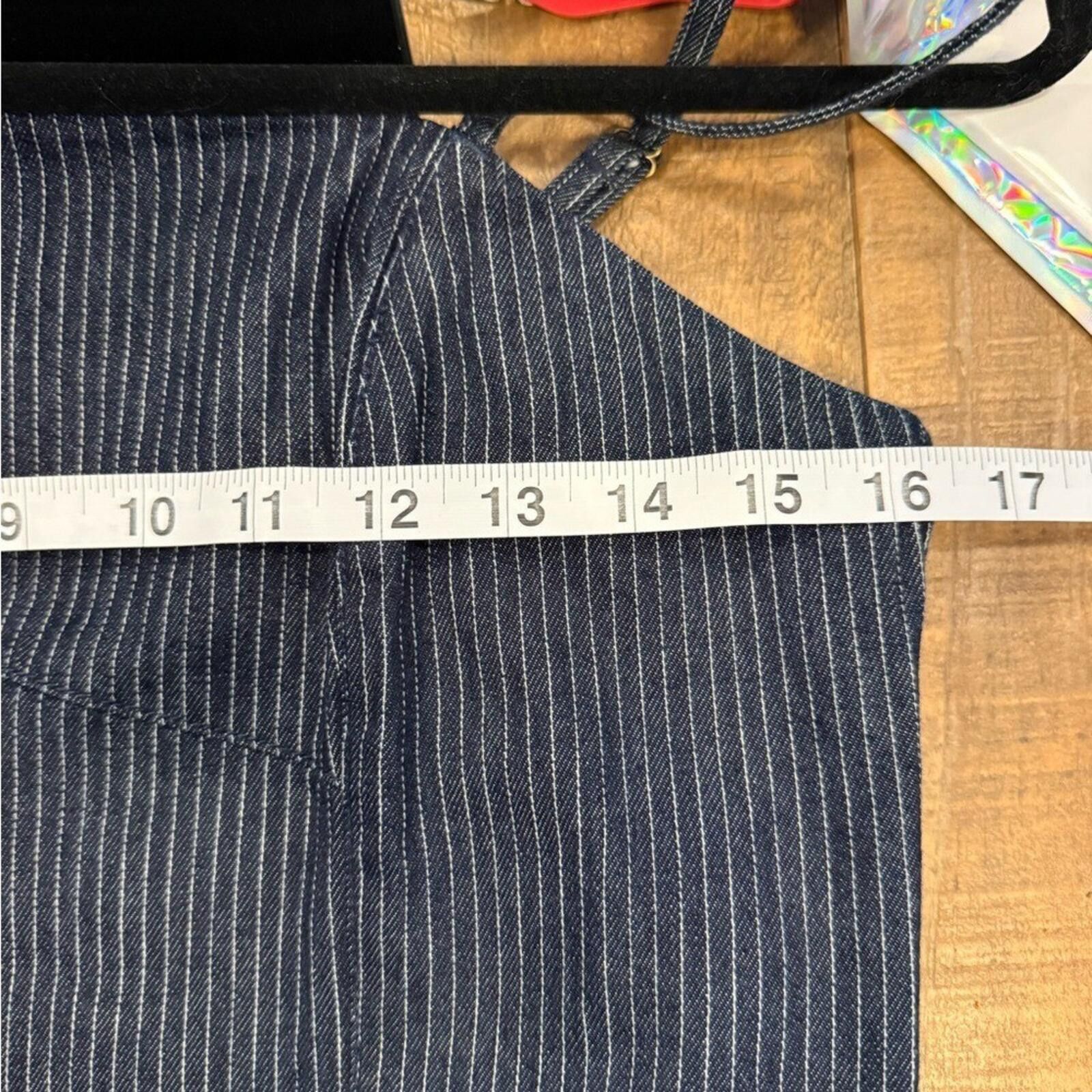 Other Anthro $158 Pilcro Striped Denim Sleeveless Romper, Size 4 Size 27" / US 4 / IT 40 - 11 Thumbnail