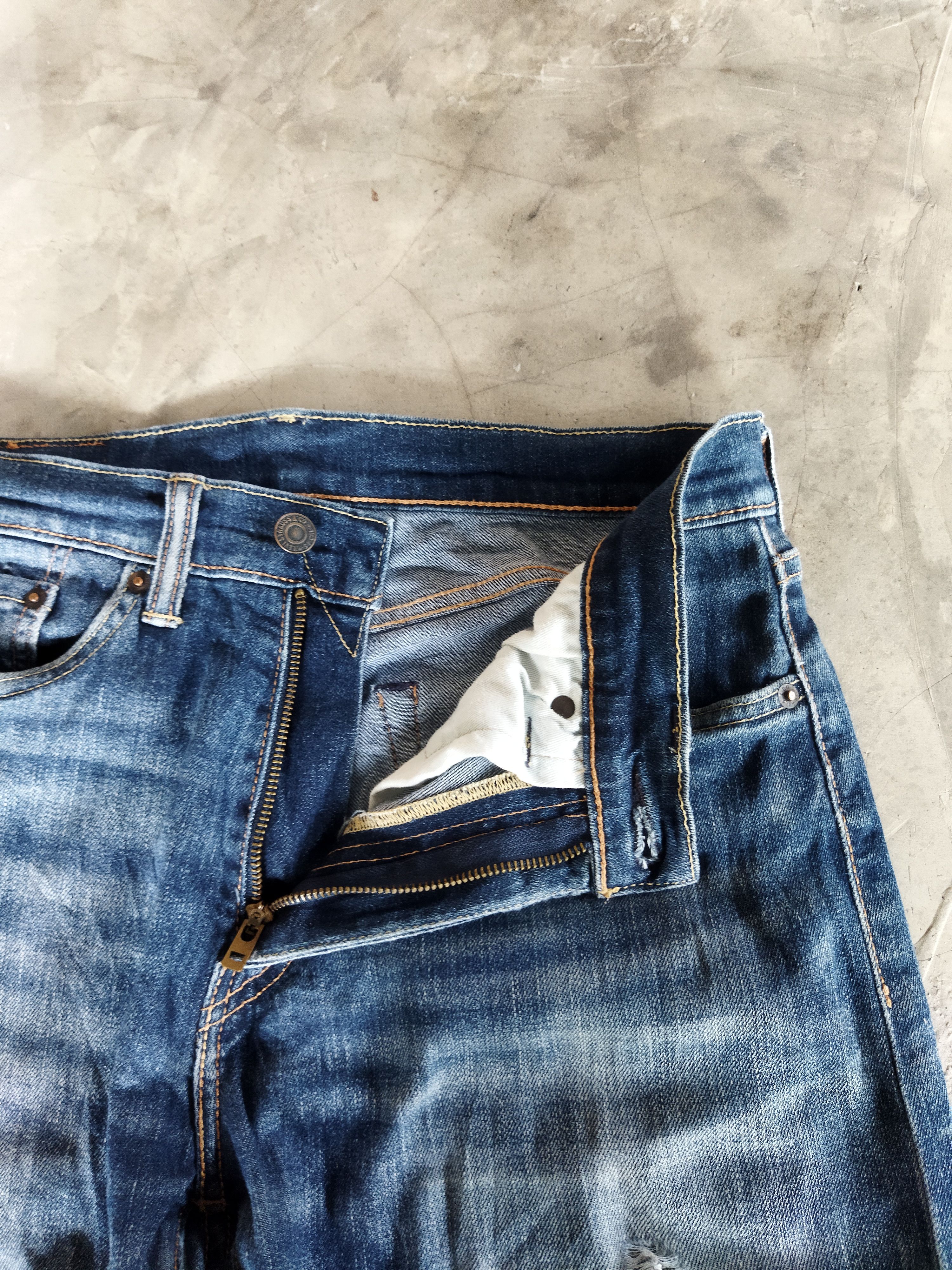 Levi's × Vintage VINTAGE LEVIS 505 DISTRESSED BLUE JEANS PANTS Size US 30 / EU 46 - 6 Thumbnail