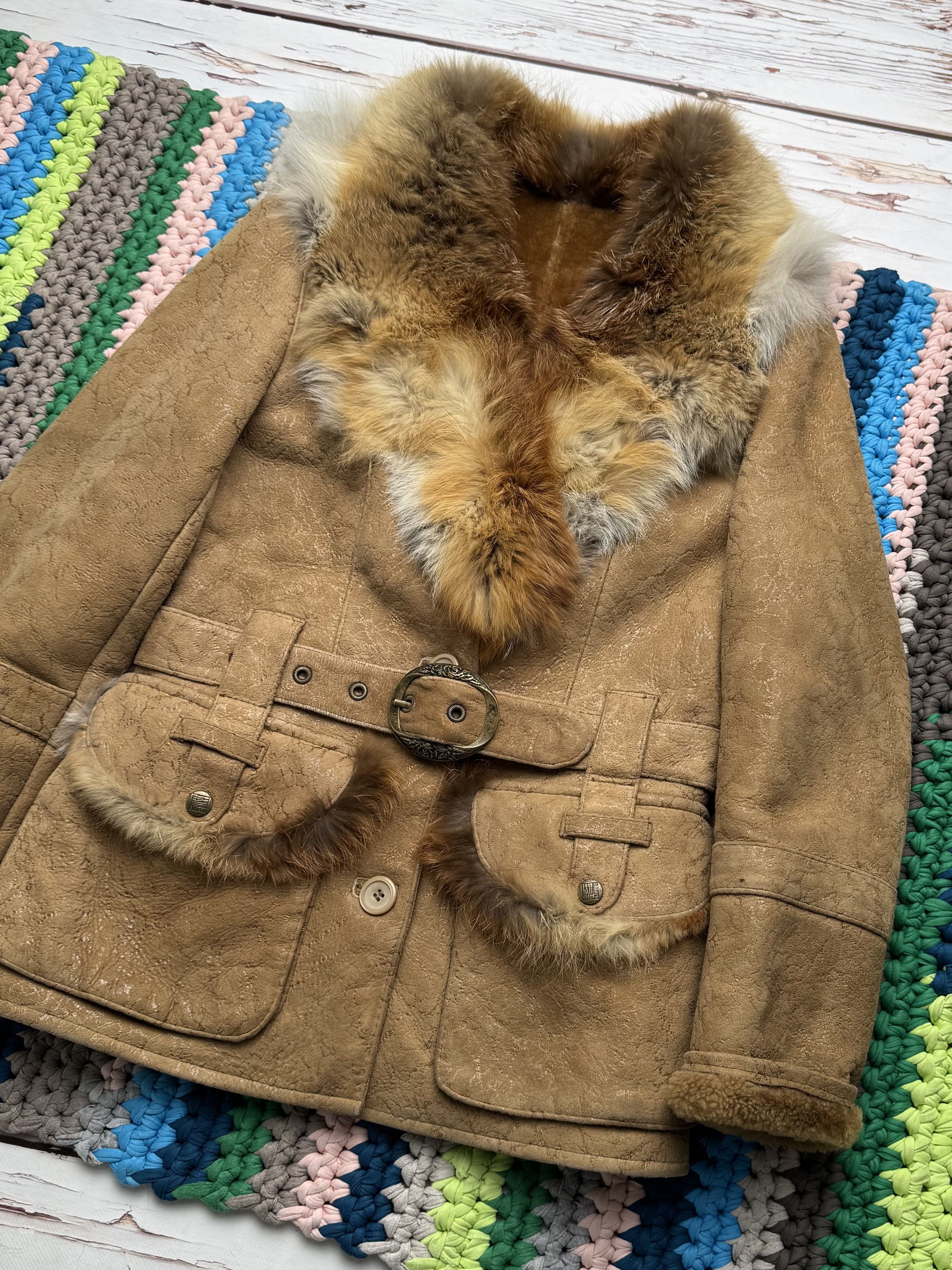 Vintage Vintage Real Sheepskin Jacket With Belt (D10)(D15) Size M / US 6-8 / IT 42-44 - 3 Thumbnail