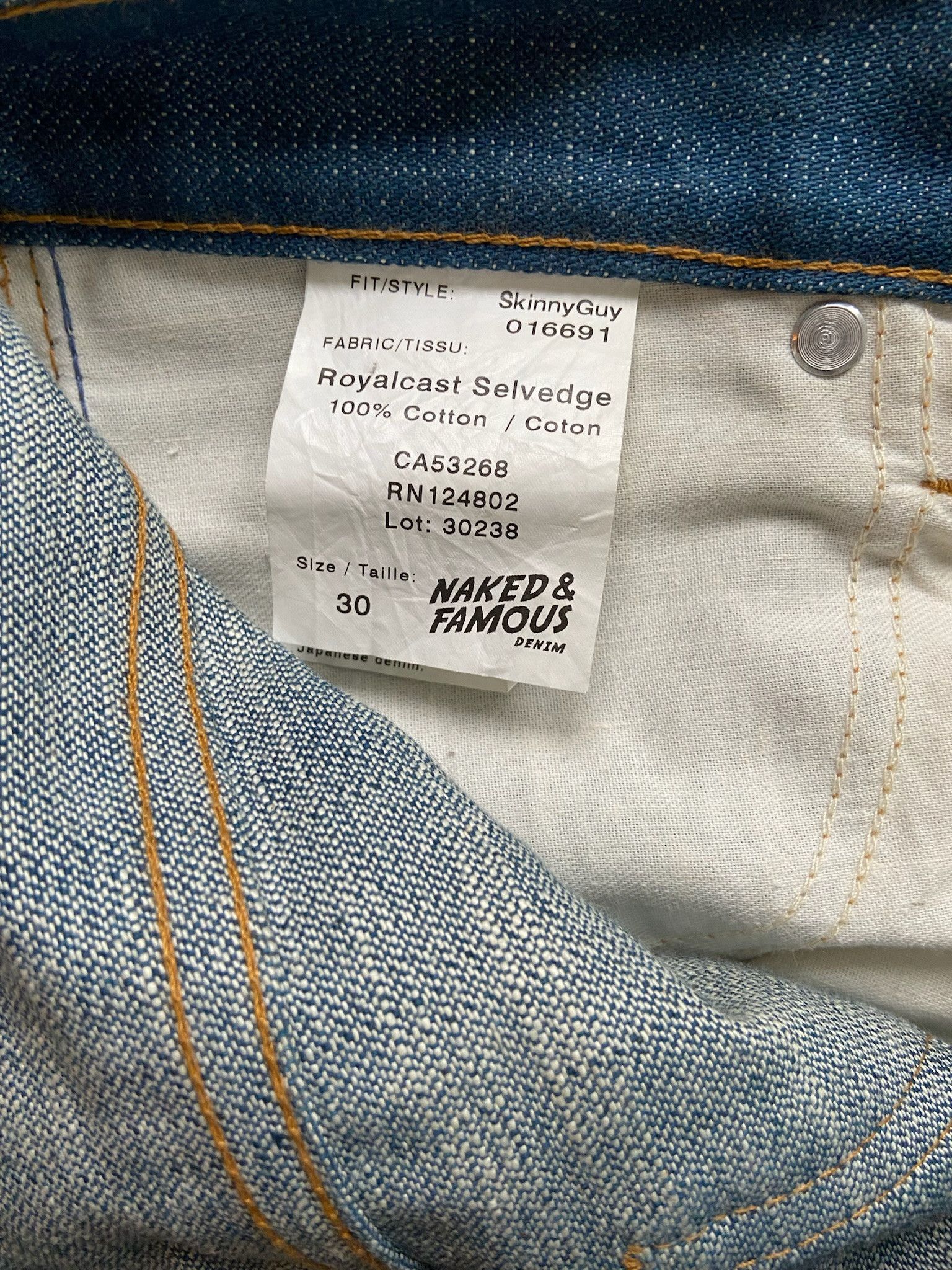 Naked & Famous Skinny Guy Royalcast Size US 30 / EU 46 - 6 Thumbnail