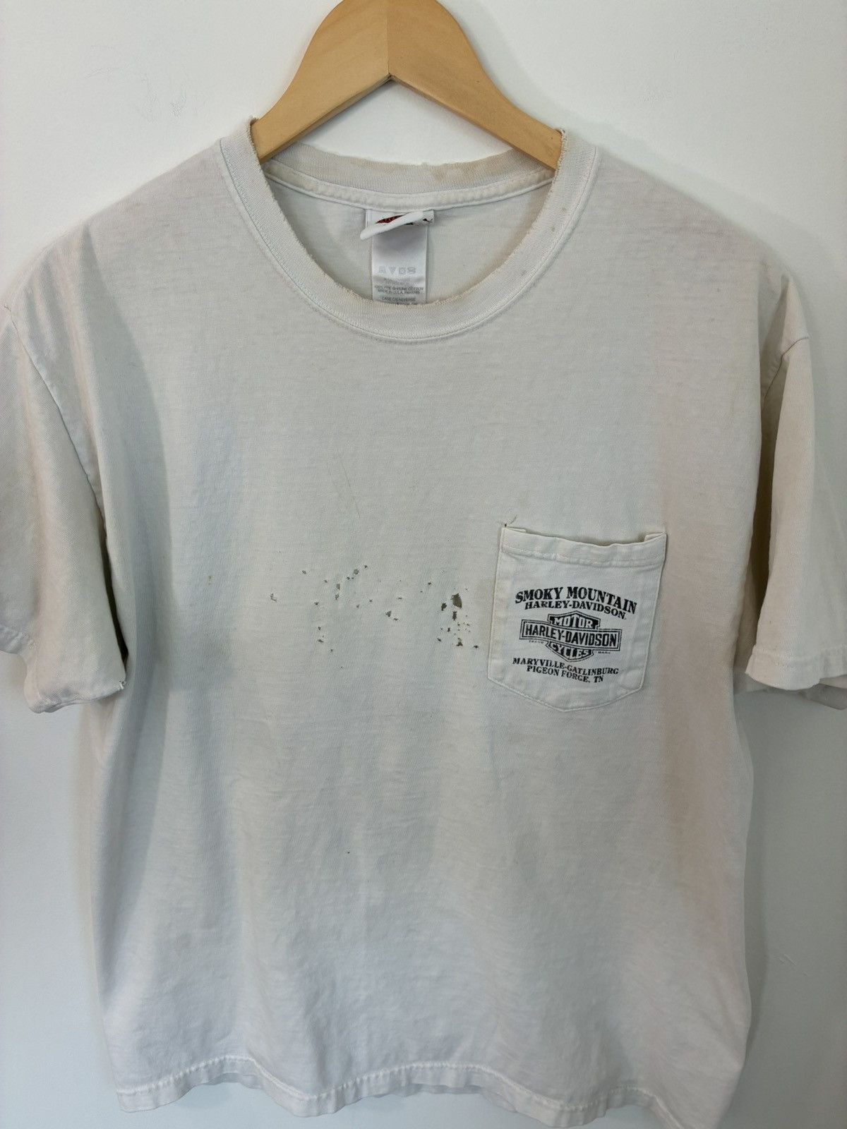 Harley Davidson Thrashed DRAGON Harley Davidson Smokeys Pocket Tee Size US L / EU 52-54 / 3 - 3 Thumbnail