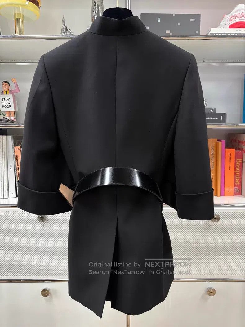 Gucci Gucci Black stand-up collar three-quarter sleeve single-br Size XS / US 0-2 / IT 36-38 - 2 Thumbnail