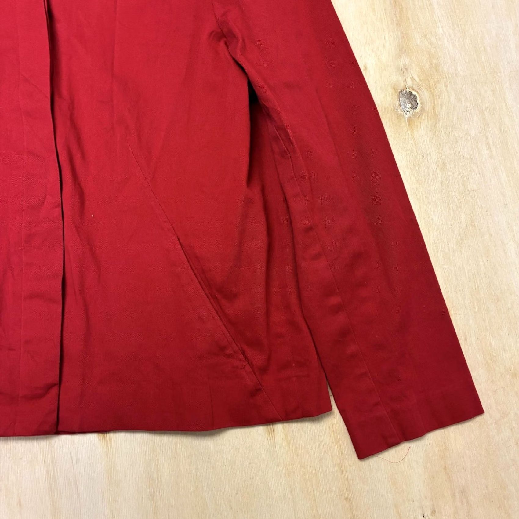 Vintage VINTAGE Joan Leslie Jacket Womens 12 Red Cotton Blend Twill Collared Button Size XL / US 12-14 / IT 48-50 - 2 Thumbnail