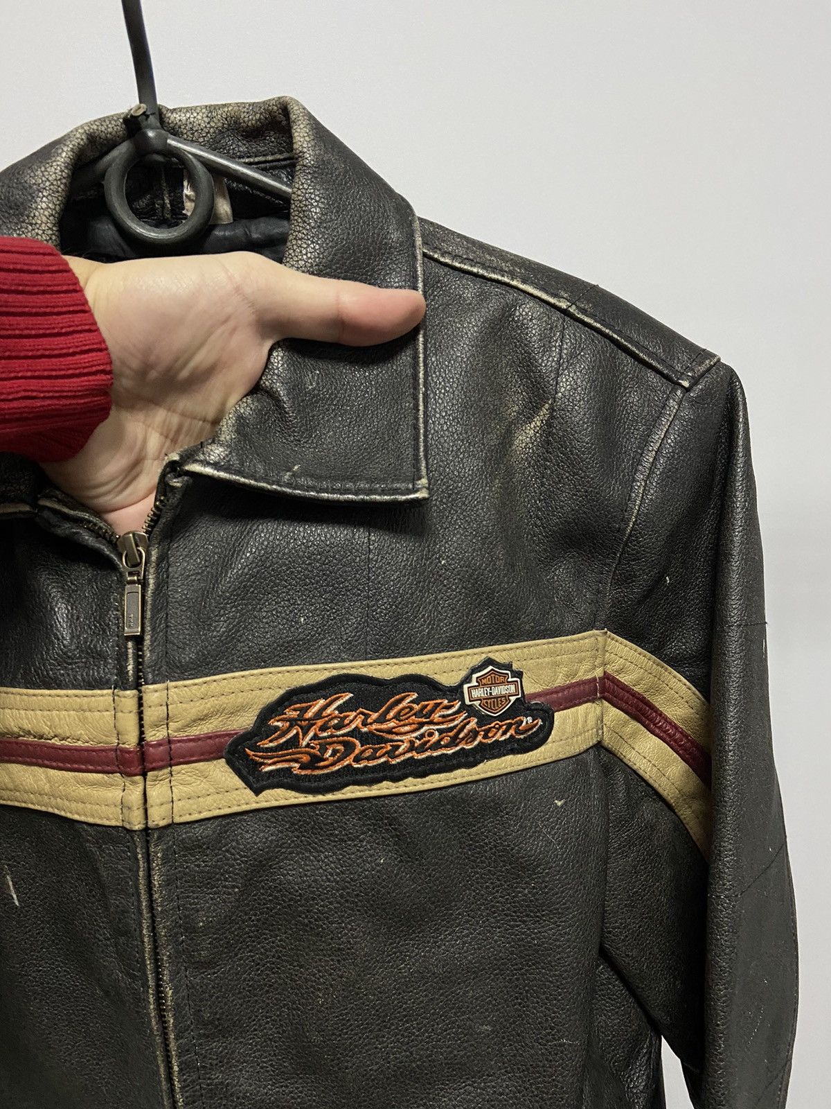 Harley Davidson × Vintage Harley Davidson leather jacket big logo eagle 🦅 moto vintage Size US M / EU 48-50 / 2 - 5 Thumbnail
