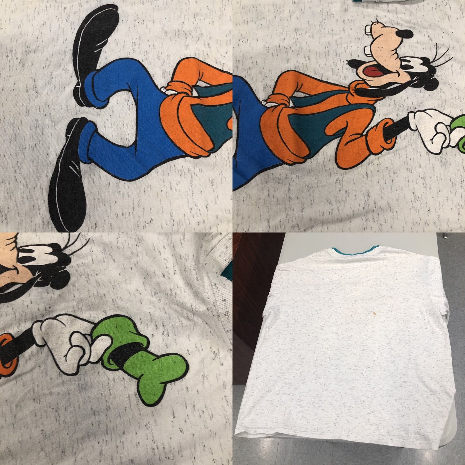 Disney VINTAGE Disney Designs Grey Graphic Goofy USA T-Shirt XL Men's Crew Neck Short Sleeve 90s USA Disney Graphic Print Shirt Size US XL / EU 56 / 4 - 8 Thumbnail