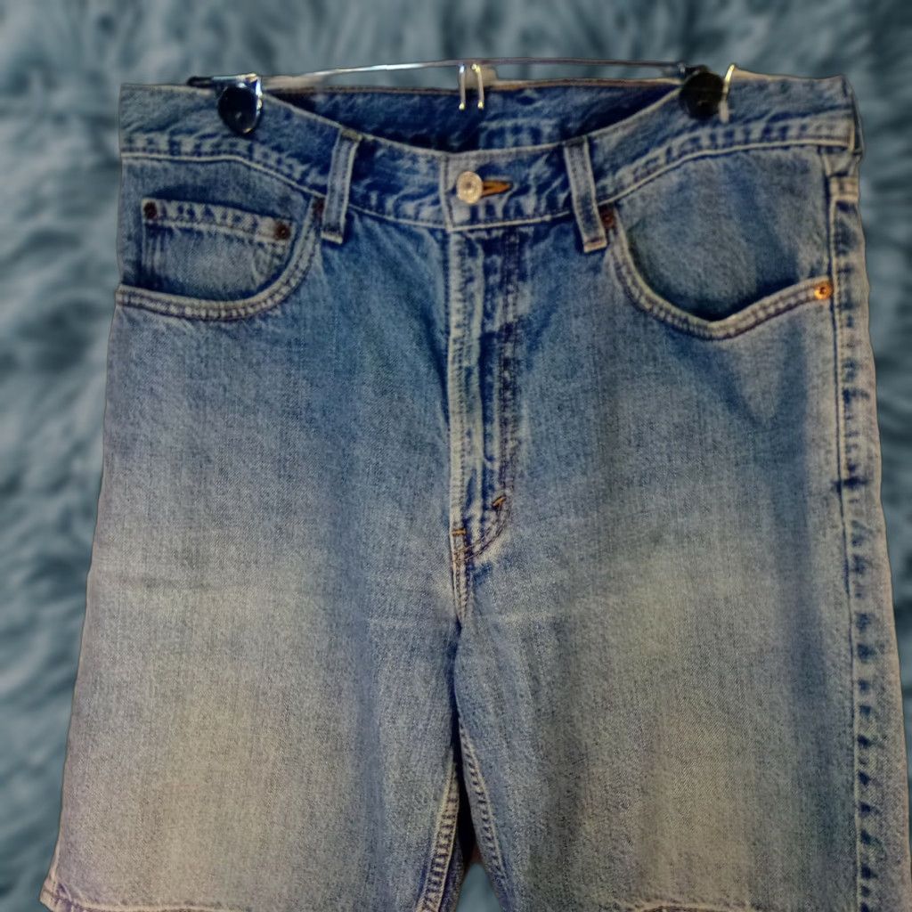 Levi's LEVI'S SHORTS 34 Denim 100% Cotton Flat Front 5-Pocket Blue Regular Fit Men Casual Workwear Travel Vintage? No — (Original) Size US 34 / EU 50 - 1 Thumbnail