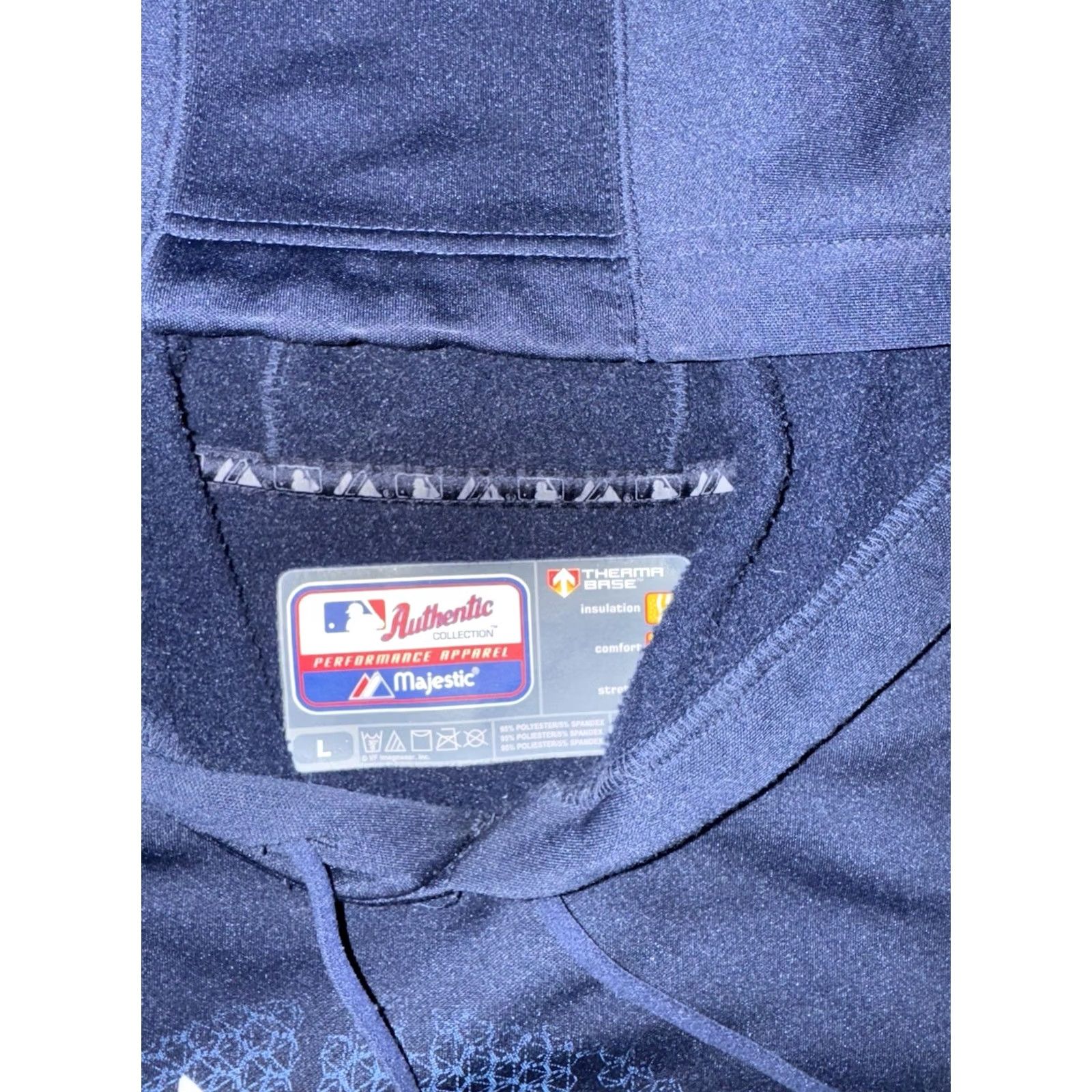 MLB Majestic NY Yankees MLB Hoodie Adult L Blue Therma Base Hooded Pockets Graphic Print Mens Size US L / EU 52-54 / 3 - 2 Thumbnail