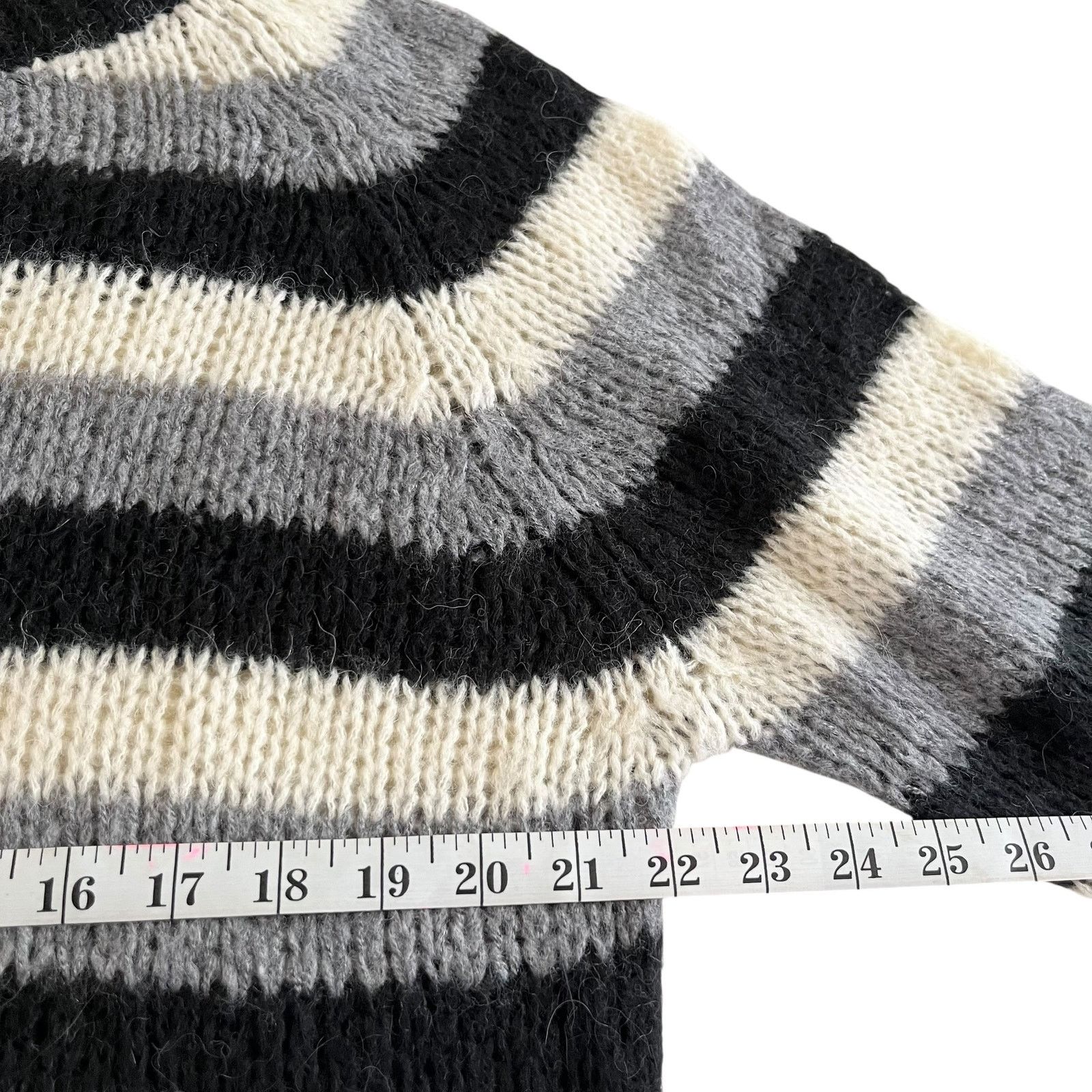 Zara Zara Steven Meisel Striped Alpaca Sweater Size M / US 6-8 / IT 42-44 - 4 Thumbnail