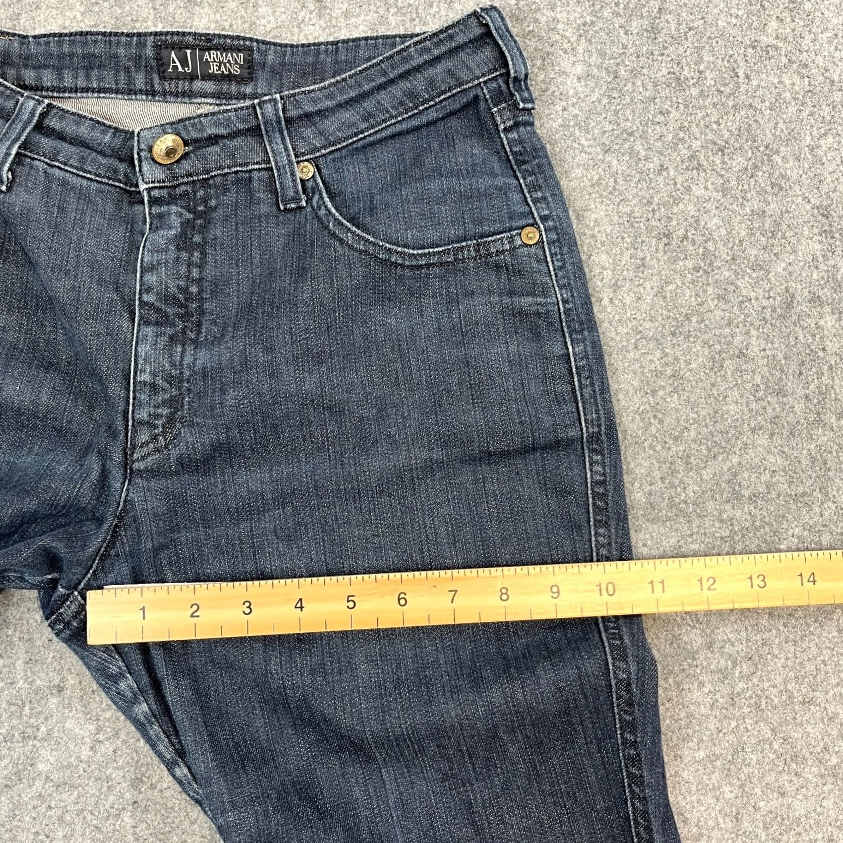 Armani Armani Jeans Bootcut Women 8 Dark Wash Blue Stretch Denim 5-Pocket Regular Slimming Modern Vintage: No Size 30" / US 8 / IT 44 - 5 Thumbnail