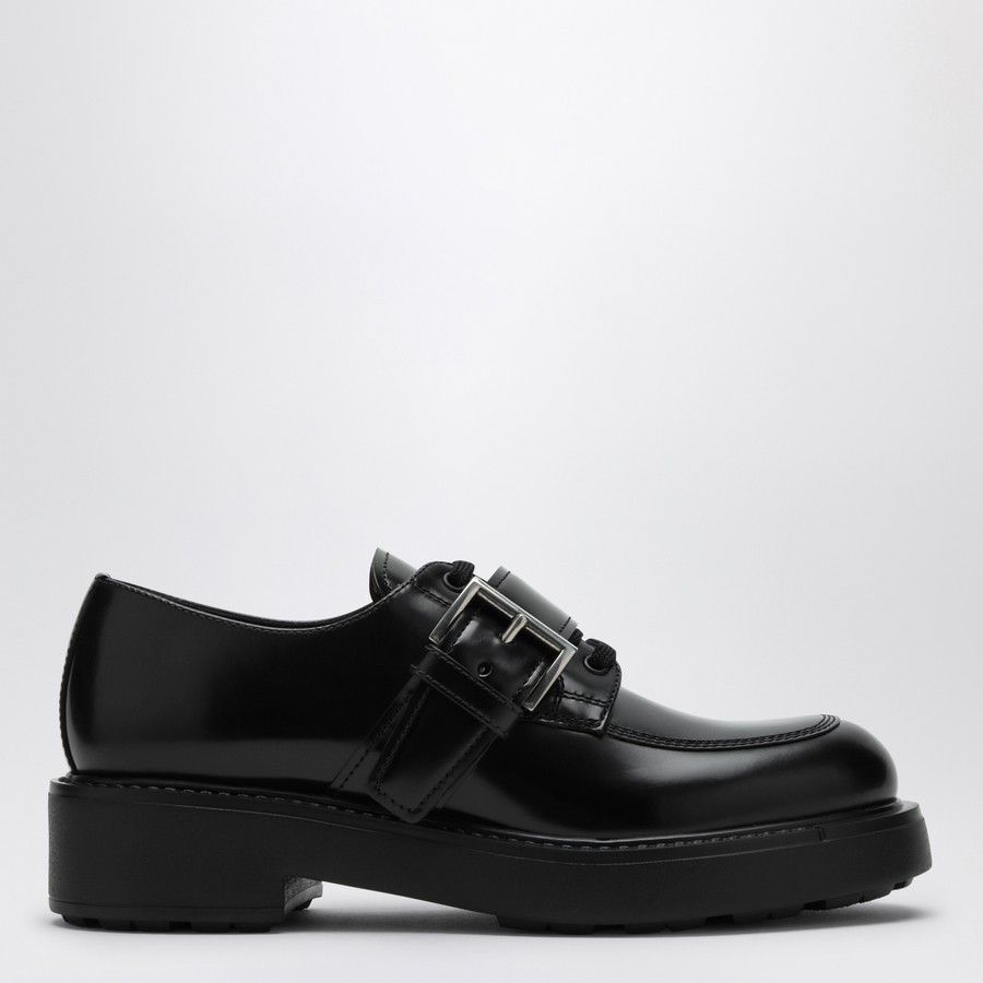 Prada o1d2blof0924 Lace-Up with Strap in Black Size US 8.5 / IT 38.5 - 2 Thumbnail
