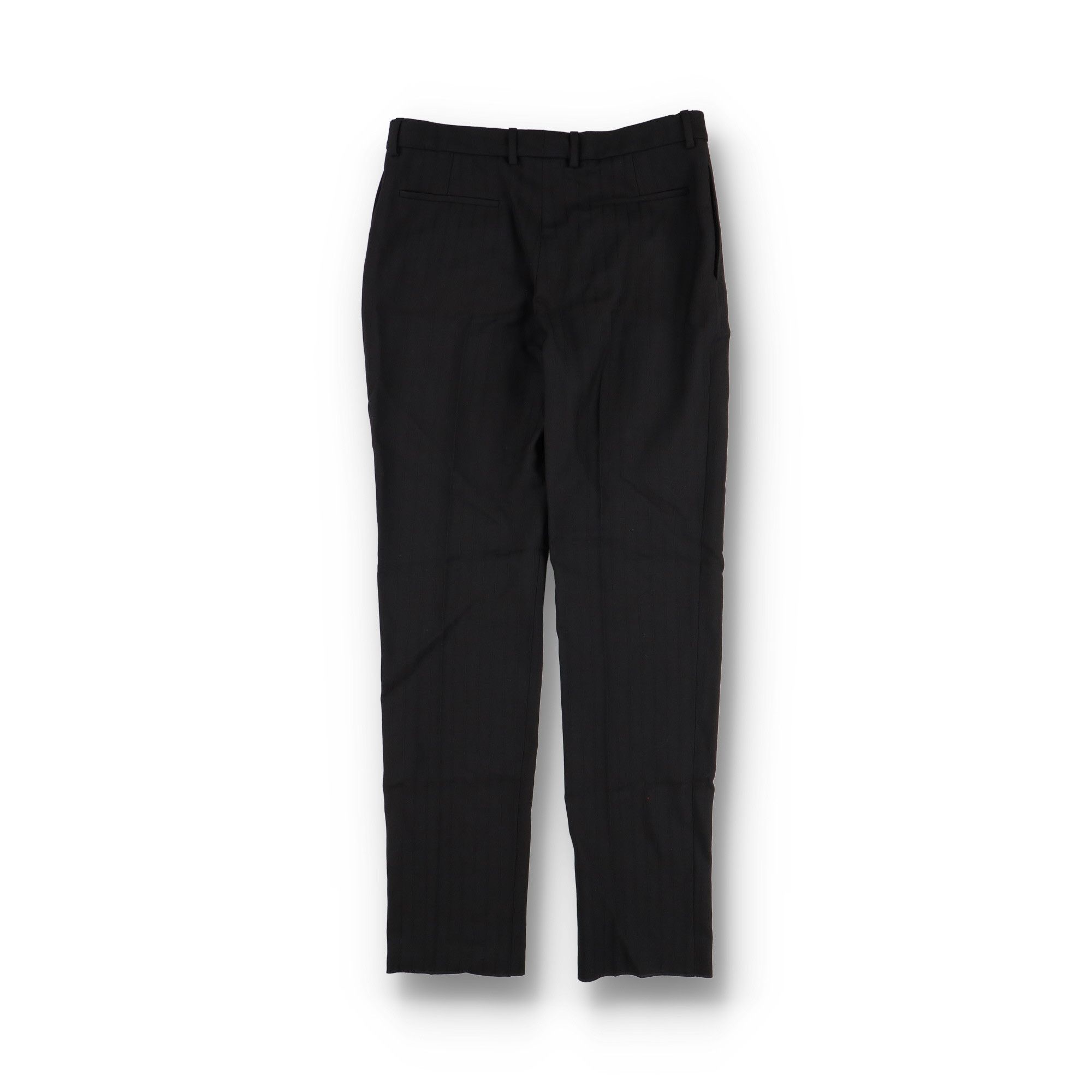 Saint Laurent Paris Black Gabardine Wool Pinstriped Trousers Size US 36 / EU 52 - 7 Thumbnail