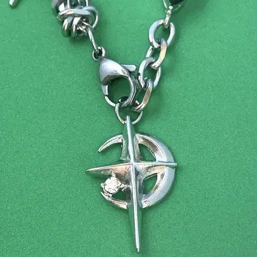 Other Titanium Steel Star Cross Pendant Necklace for Men Women Size ONE SIZE - 4 Thumbnail