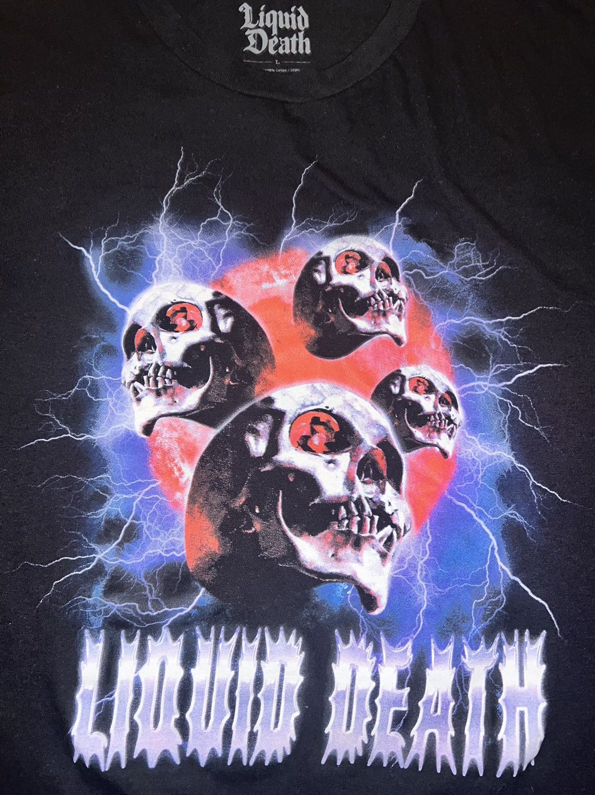 Other LIQUID DEATH LIGHTNING SKULLS T-SHIRT Size US L / EU 52-54 / 3 - 9 Thumbnail