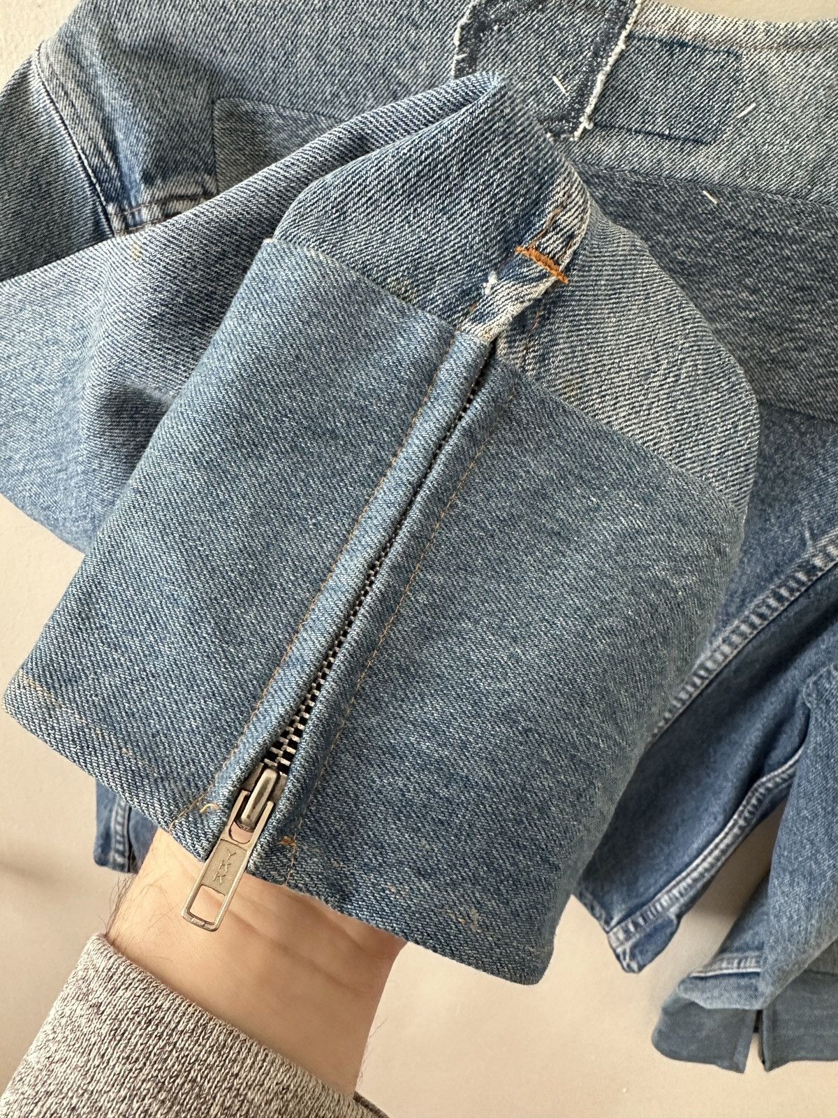 Maison Margiela Margiela Artisanal Reworked Denim Racer Moto Jacket Size US S / EU 44-46 / 1 - 8 Thumbnail