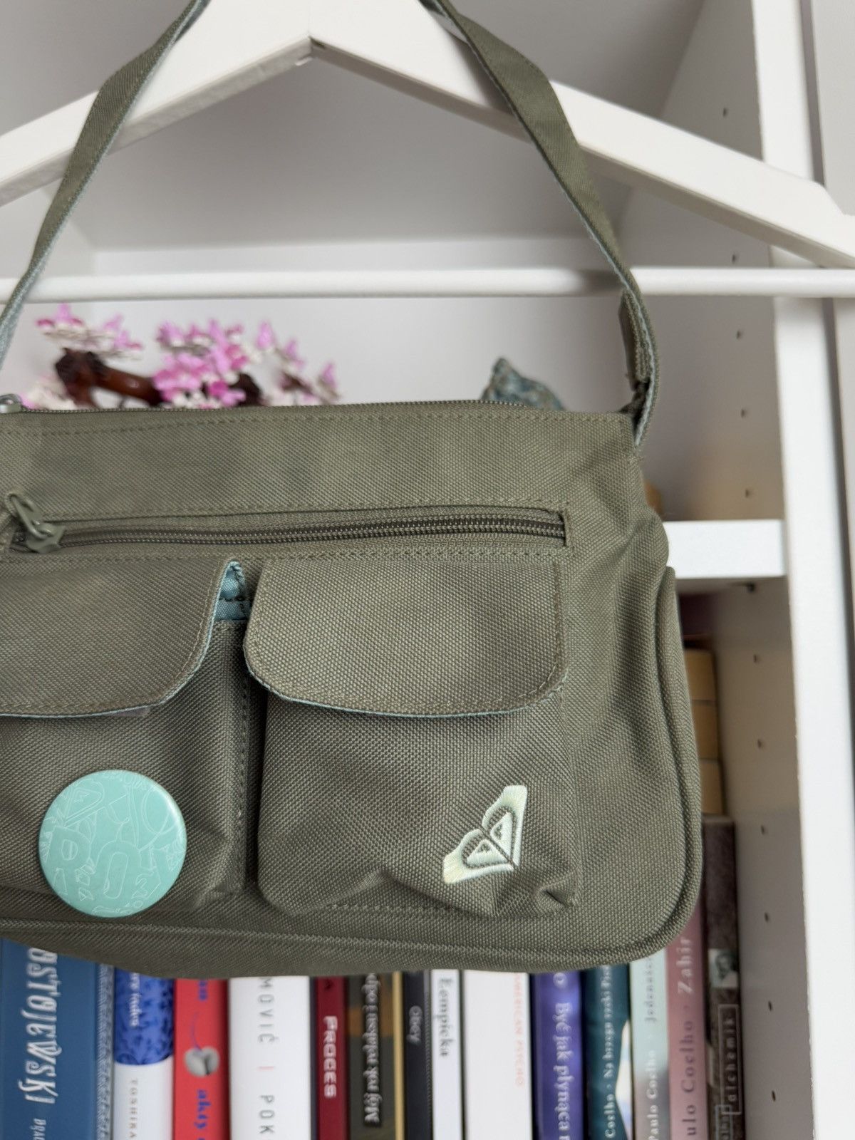 Quiksilver × Vintage Vintage y2k quiksilver Roxy khaki cargo shoulder hand bag 90s Size ONE SIZE - 6 Thumbnail