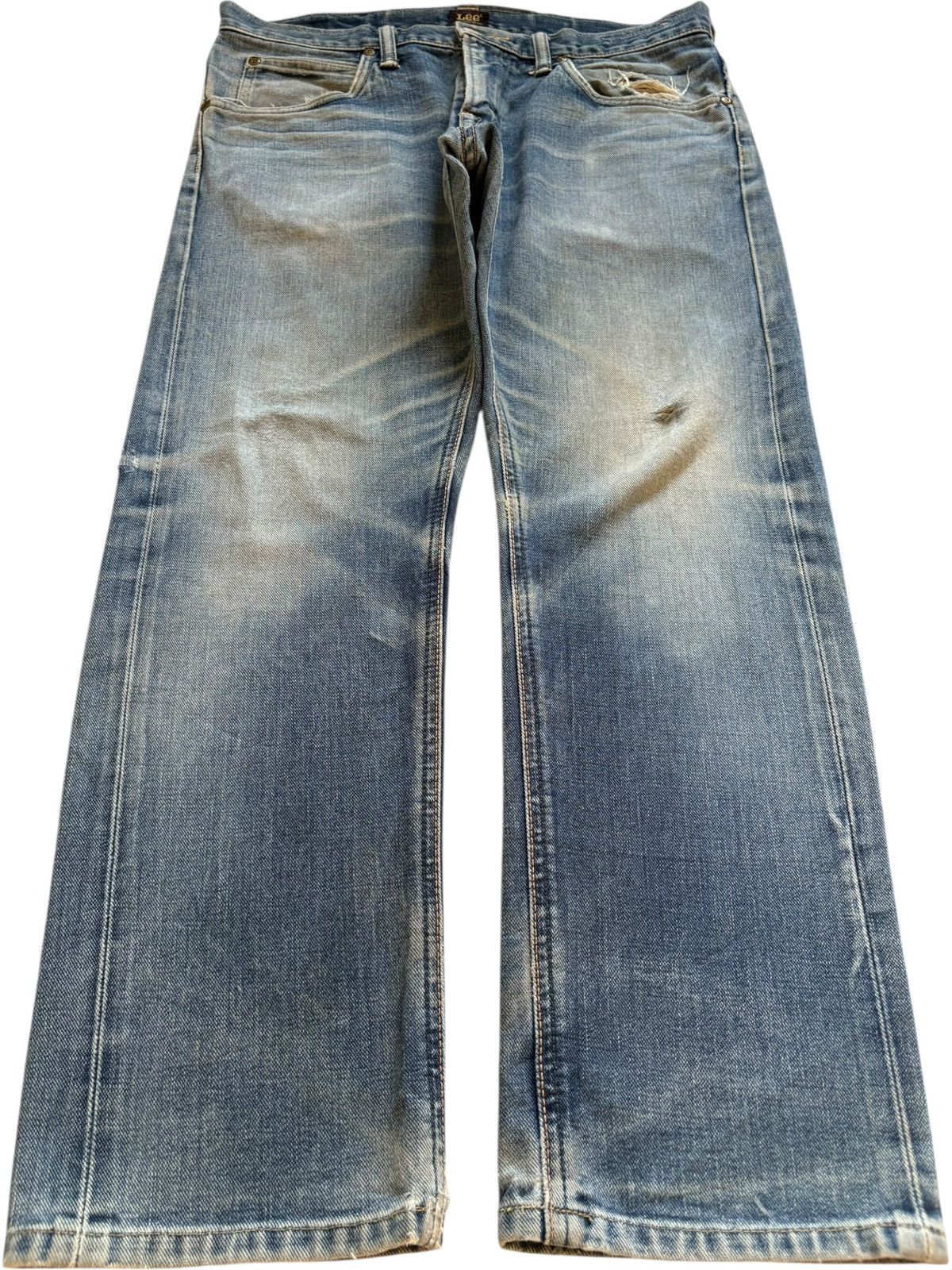 Lee Vintage Lee 101 Selvedge Mud Wash Distressed Jeans Size US 32 / EU 48 - 2 Thumbnail