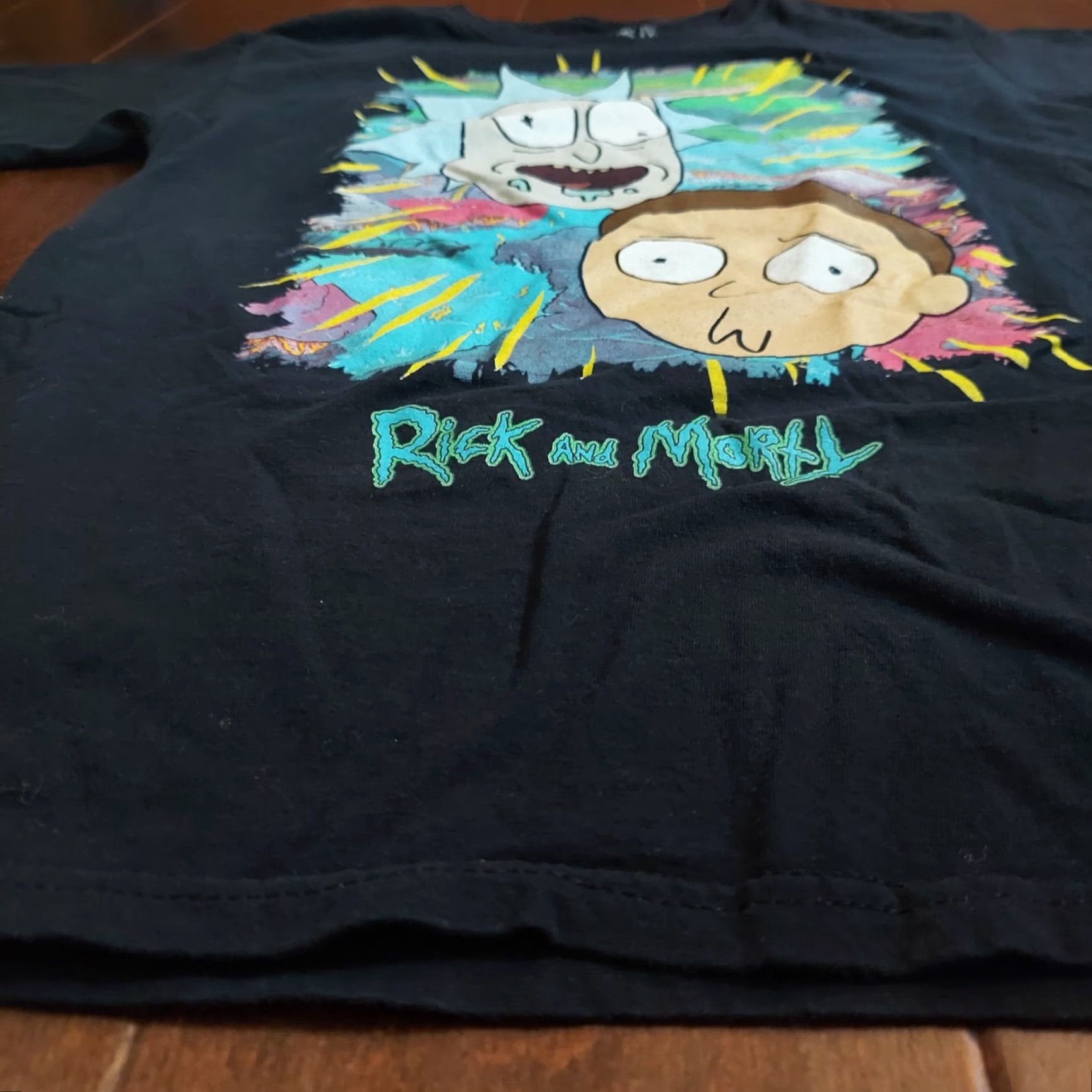 Vintage Rick and Morty Shirt Mens Small Black Graphic Tee Cartoon Trippy Short Sleeve Adult Swim Tee Size US S / EU 44-46 / 1 - 4 Thumbnail
