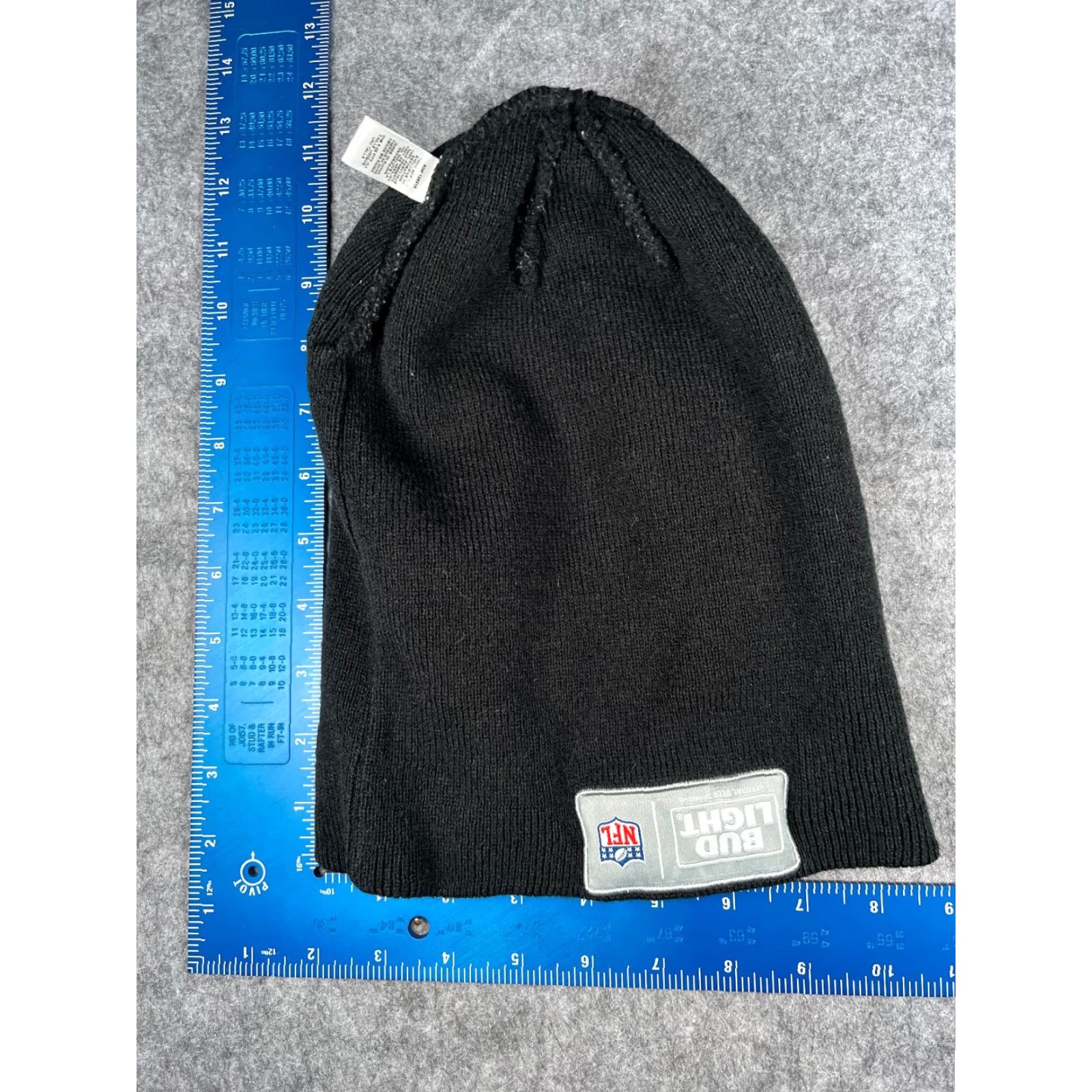 Budweiser Budweiser NFL Beanie Toque Adult Black Bud Light Embroidered 100% Acrylic Hat Mens Beanie Winter Knit 1 Size Blues? Size ONE SIZE - 5 Thumbnail