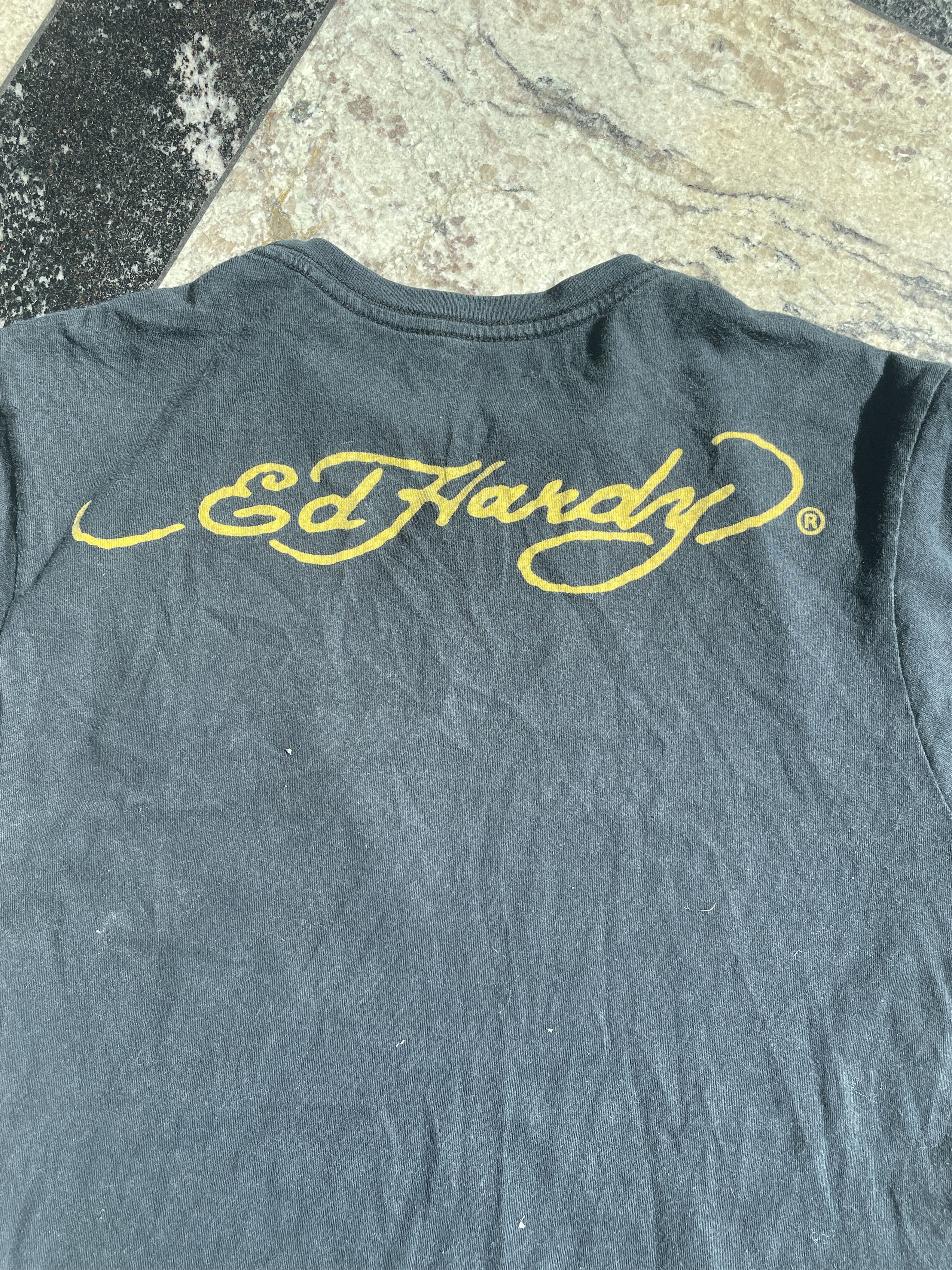 Ed Hardy × Vintage Mens Vintage Ed Hardy T Shirt by Christian Audigier y2k rare Size US S / EU 44-46 / 1 - 5 Thumbnail