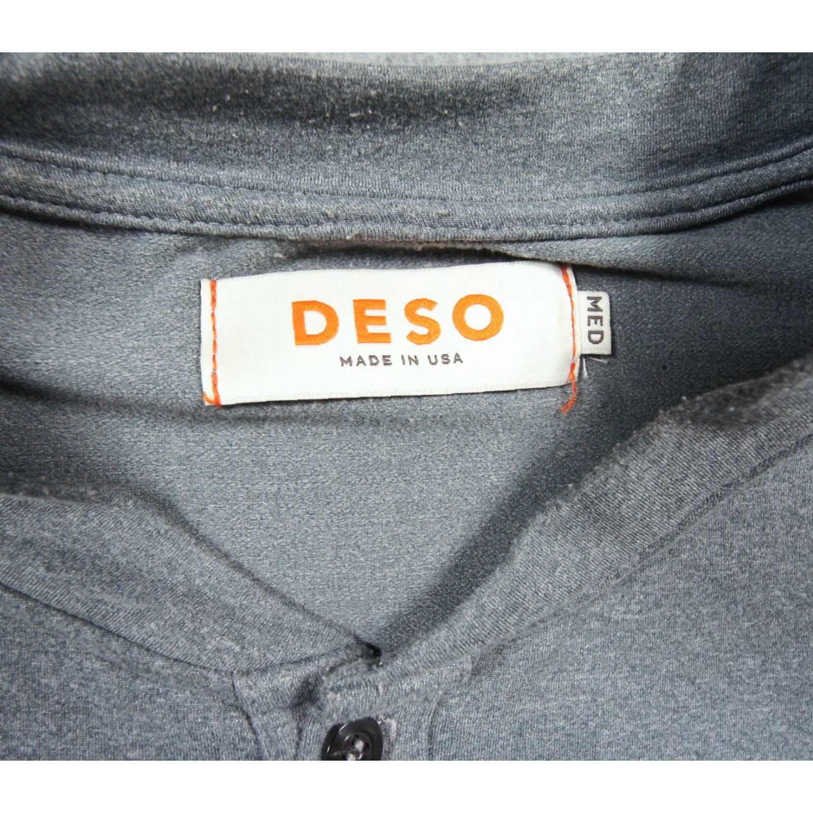 Vintage Deso Shirt Mens Medium Gray Henley Long Sleeve Stretch Outdoors Casual Adult Size US M / EU 48-50 / 2 - 7 Thumbnail
