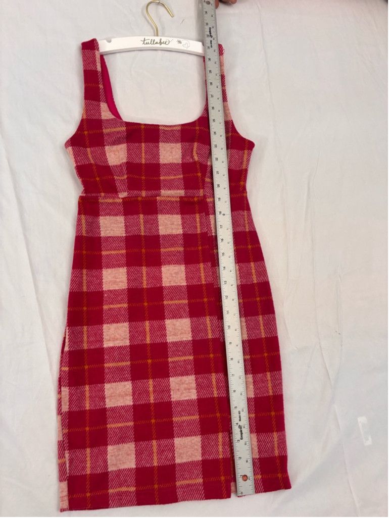 Forever 21 Women's Forever 21 Bodycon Dress Size S Red Plaid Size XS / US 0-2 / IT 36-38 - 6 Thumbnail