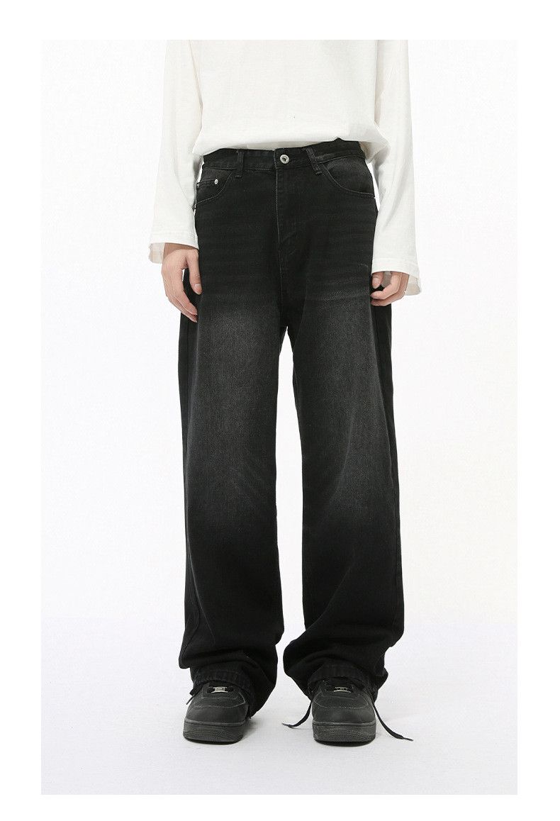Vintage Men's Japanese Retro Loose Straight Washed Distressed Jeans Size US 32 / EU 48 - 1 Thumbnail