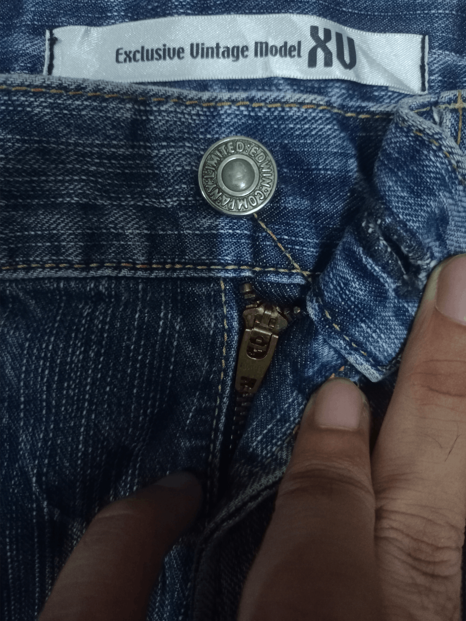 Edwin × Japanese Brand Exclusive Vintage Edwin XV Blue Wash Distressed Flare Jeans Size US 30 / EU 46 - 3 Thumbnail