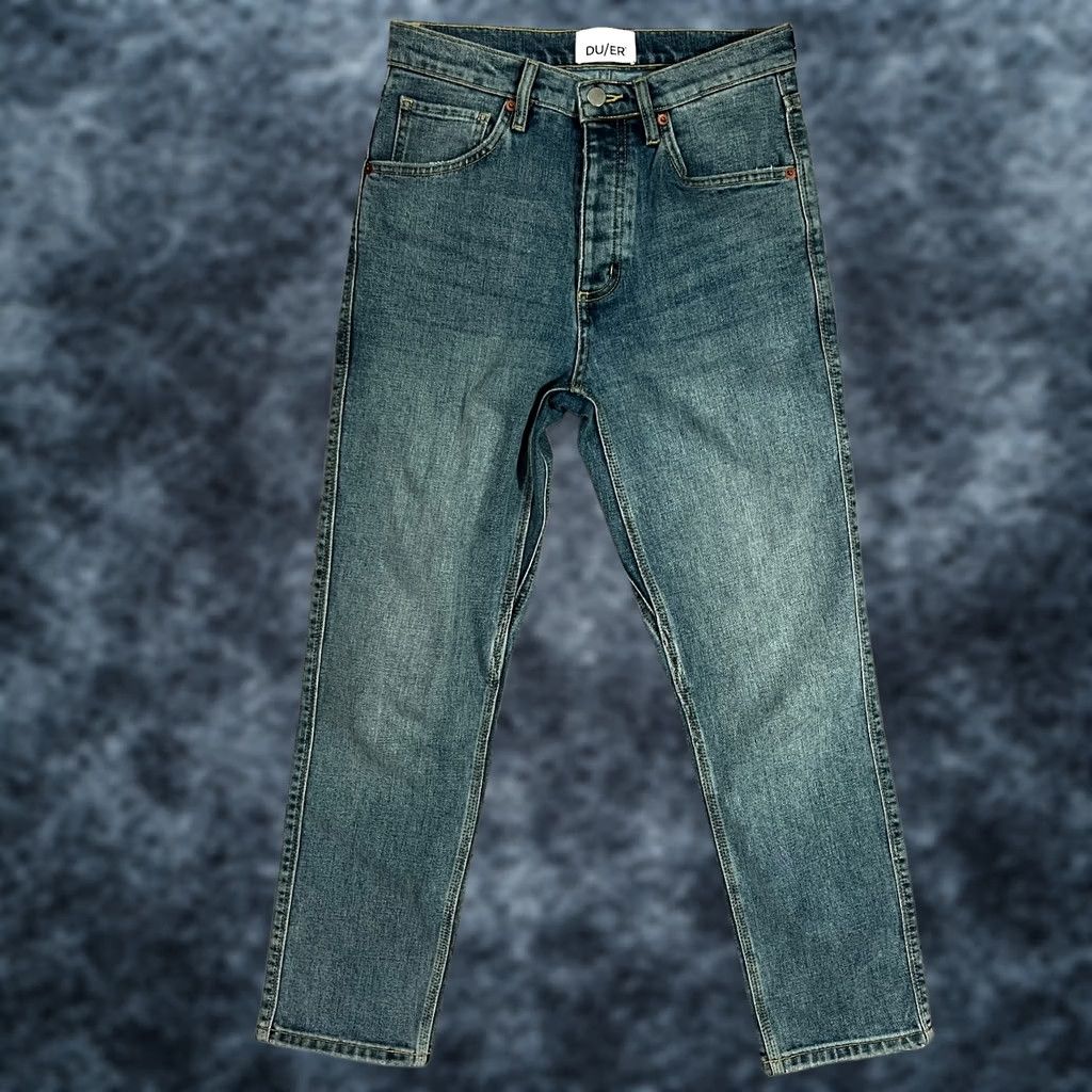 Vintage DU/ER High Rise Straight Jeans 27x27 Blue Denim Midweight Stretch Woman Regular 5-Pocket Vintage No Size 27" / US 4 / IT 40 - 1 Thumbnail