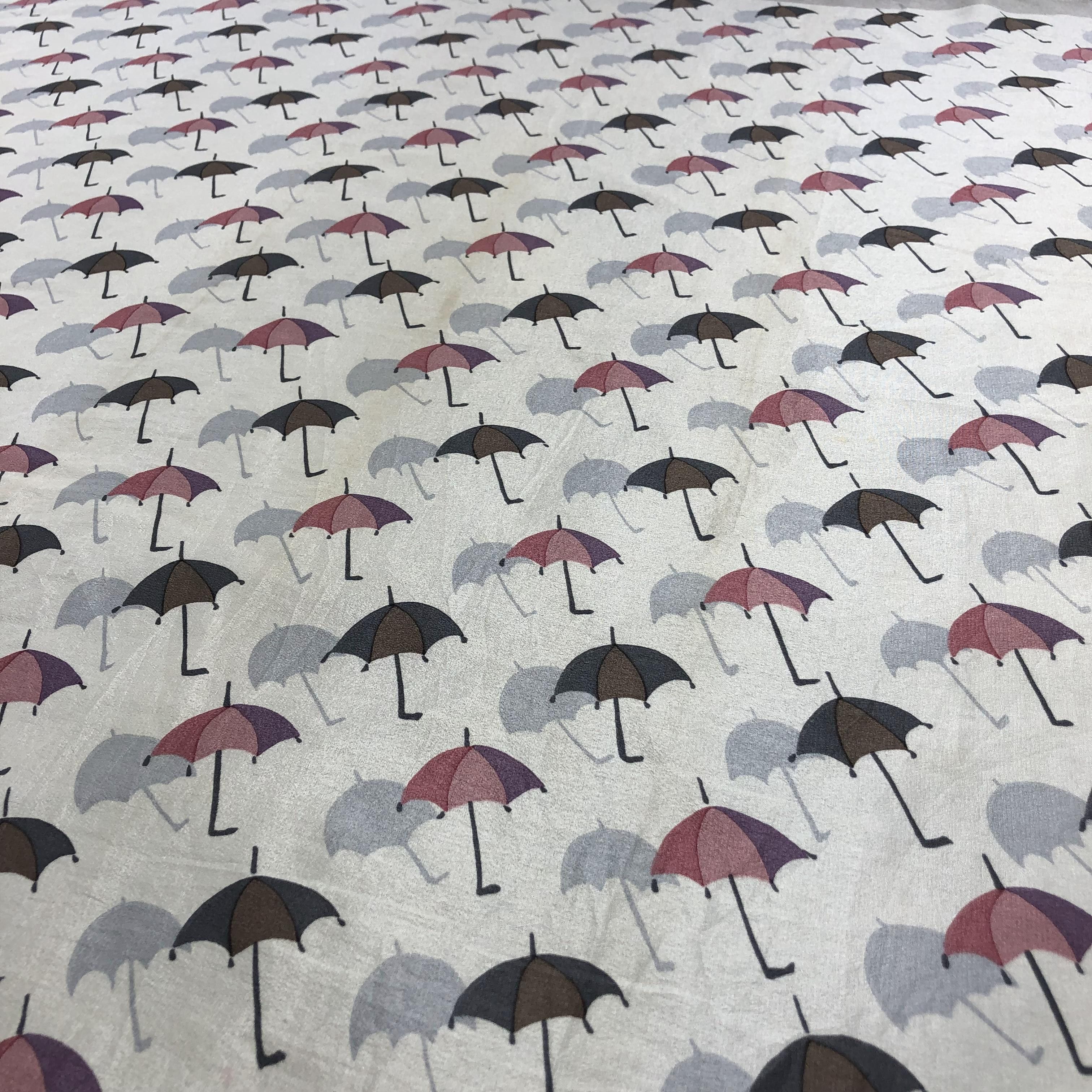 Vintage Vintage Umbrellas Silk Scarf M358 Size ONE SIZE - 6 Thumbnail