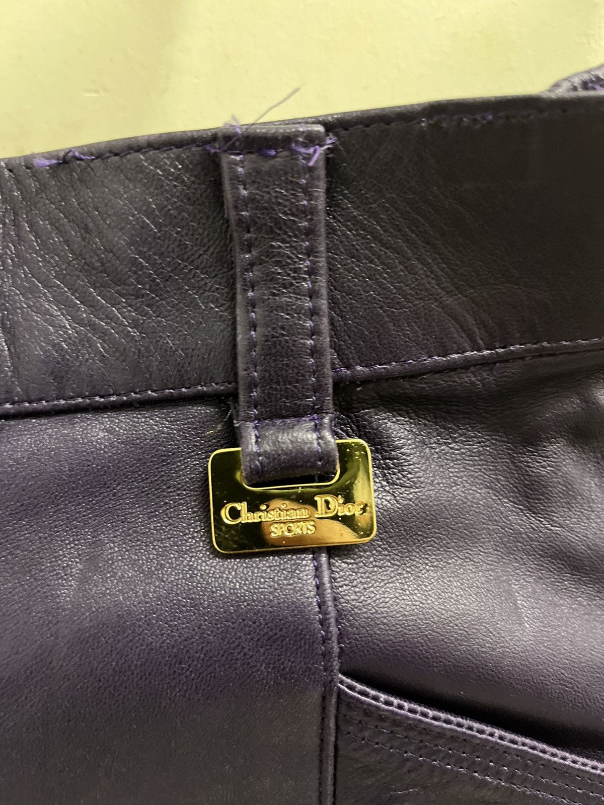 Christian Dior Monsieur × Dior Vintage 80s dior leather pant Size 26" / US 2 / IT 38 - 4 Thumbnail