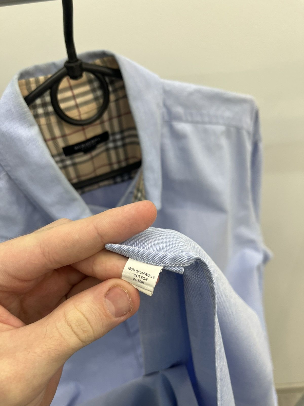 Burberry Burberry Nova Check Cotton Logo Shirt Size US XL / EU 56 / 4 - 7 Thumbnail