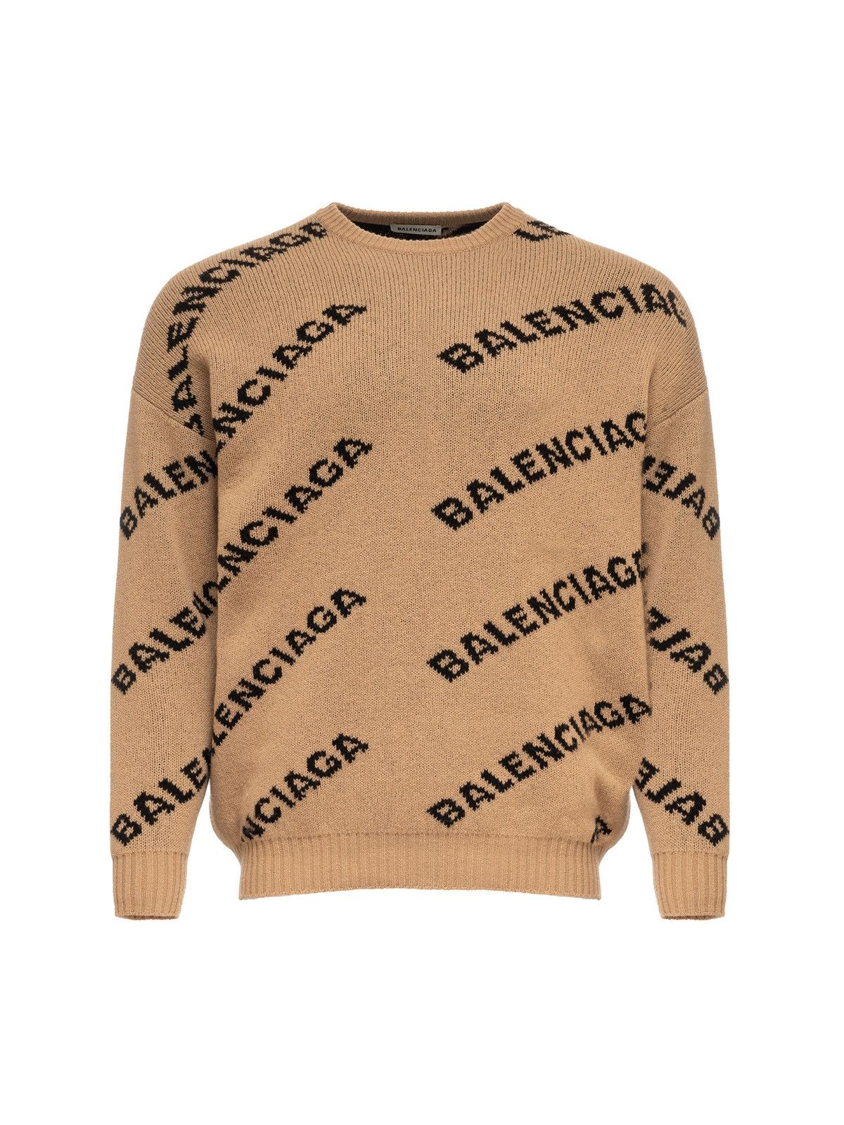 Balenciaga Balenciaga brown all-over logo sweater Size US XS / EU 42 / 0 - 1 Thumbnail