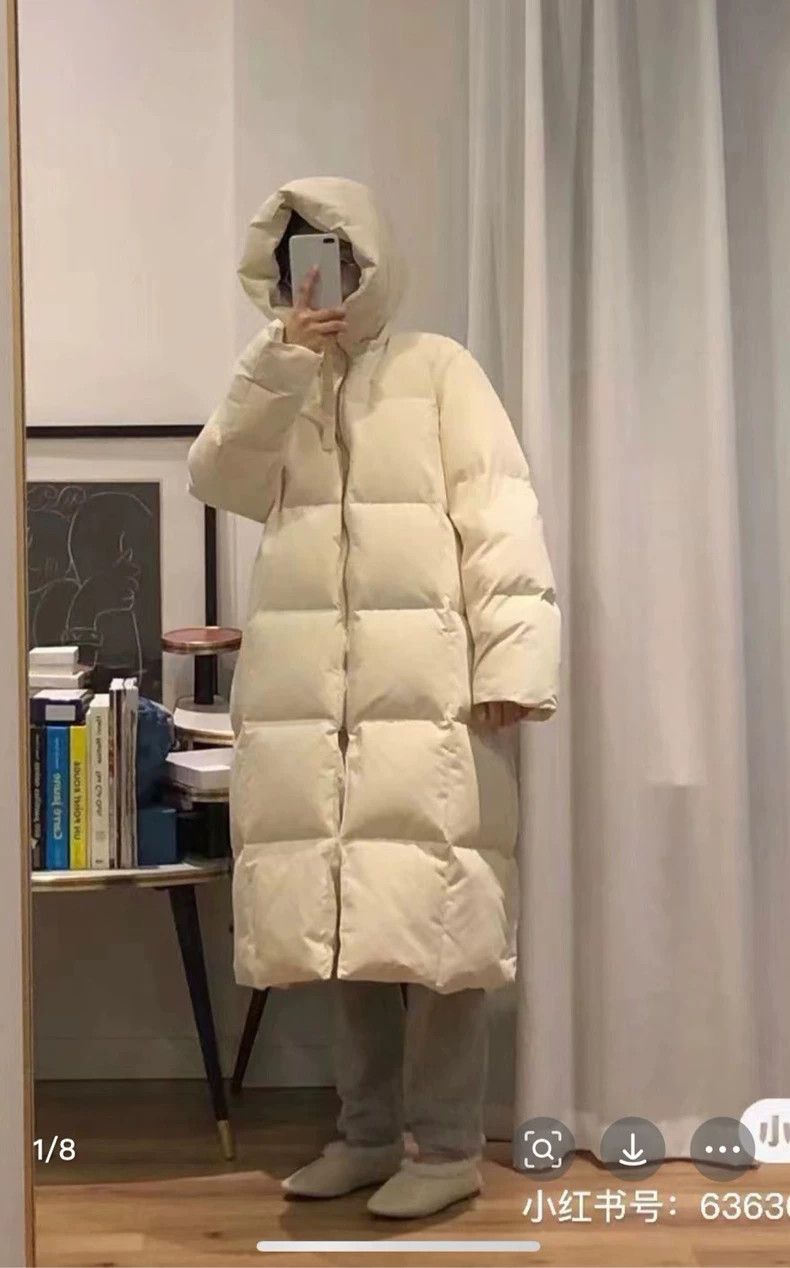 Jil Sander Jil Sander goose-yellow long checkered down jacket Size XXS / US 00 / IT 34 - 2 Thumbnail
