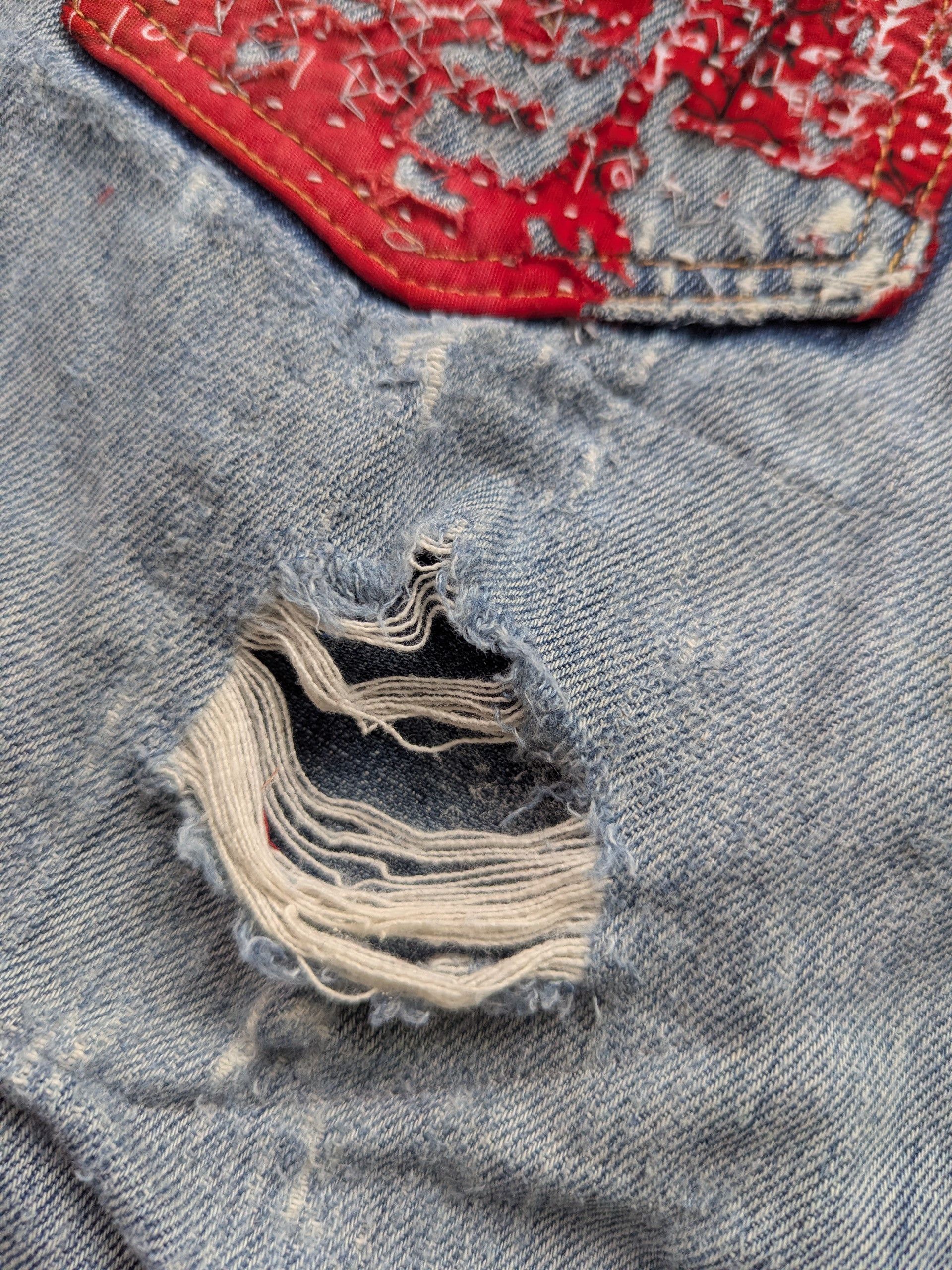 Le Grande Bleu (L.G.B.) × Levi's × Vintage OPEN FOR CUSTOM 🔥 Vintage Levis 501 Inspired Proletareart Size US 31 - 15 Thumbnail