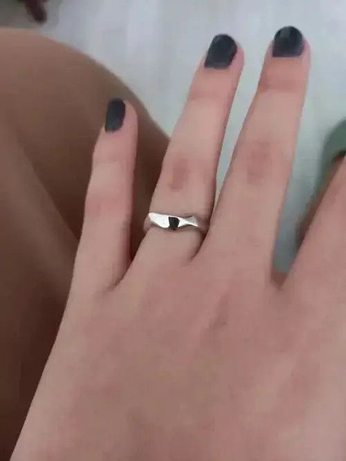 Jewelry Waving Irregular Season Ring in Silver, Men's