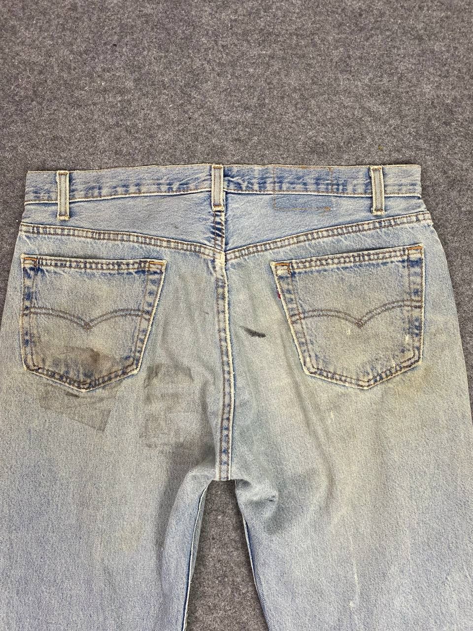 Levi's vintage levis 501 slightly distressed denim nice design Size US 36 / EU 52 - 3 Thumbnail