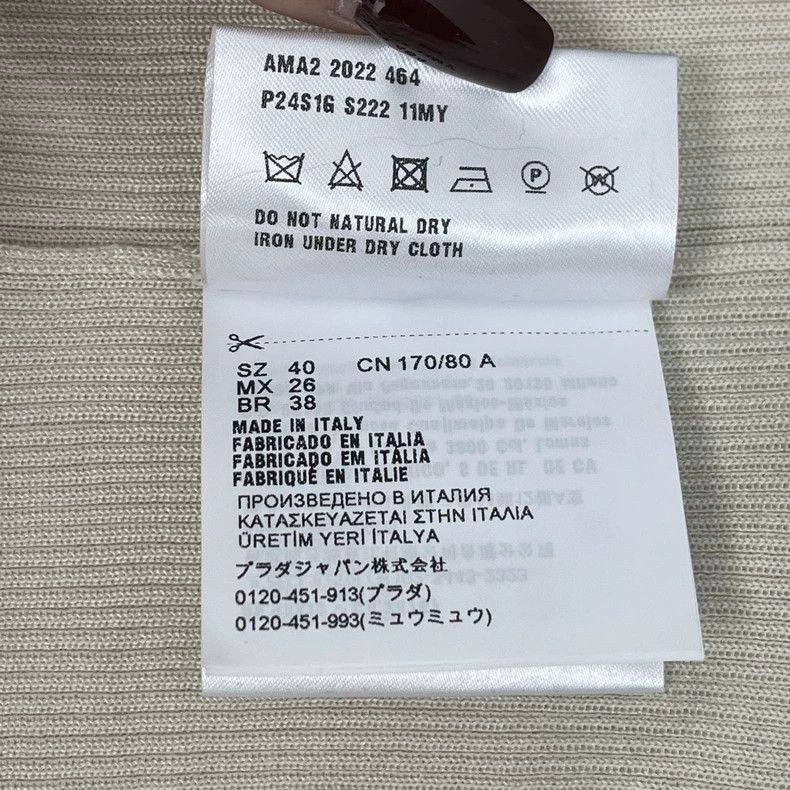 Prada Prada Apricot classic logo mulberry silk elastic knitwear 2 Size US XXS / EU 40 - 6 Thumbnail