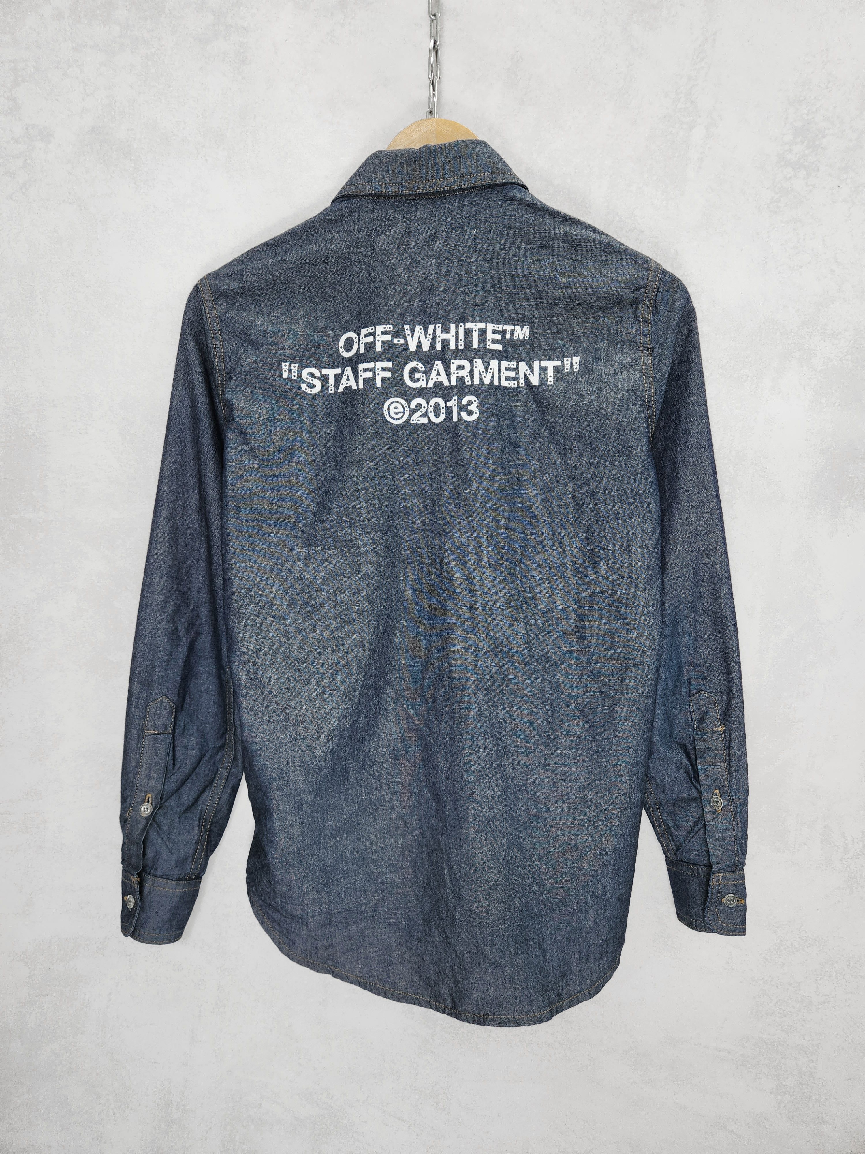 Off-White Off white c/o Virgil abloh staff garment 2013 denim shirt Size M / US 6-8 / IT 42-44 - 8 Thumbnail