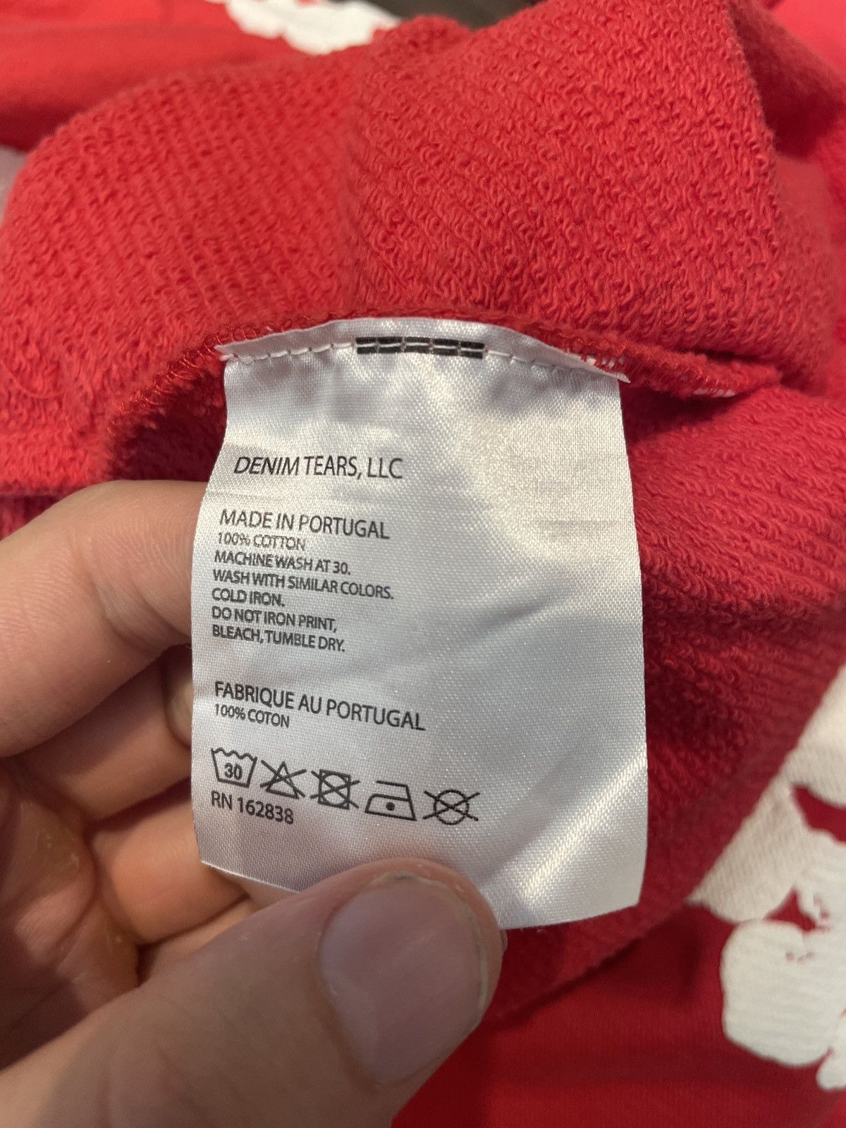 DENIM TEARS Denim Tears Cotton Wreath Sweatpants Red Size US 34 / EU 50 - 4 Thumbnail