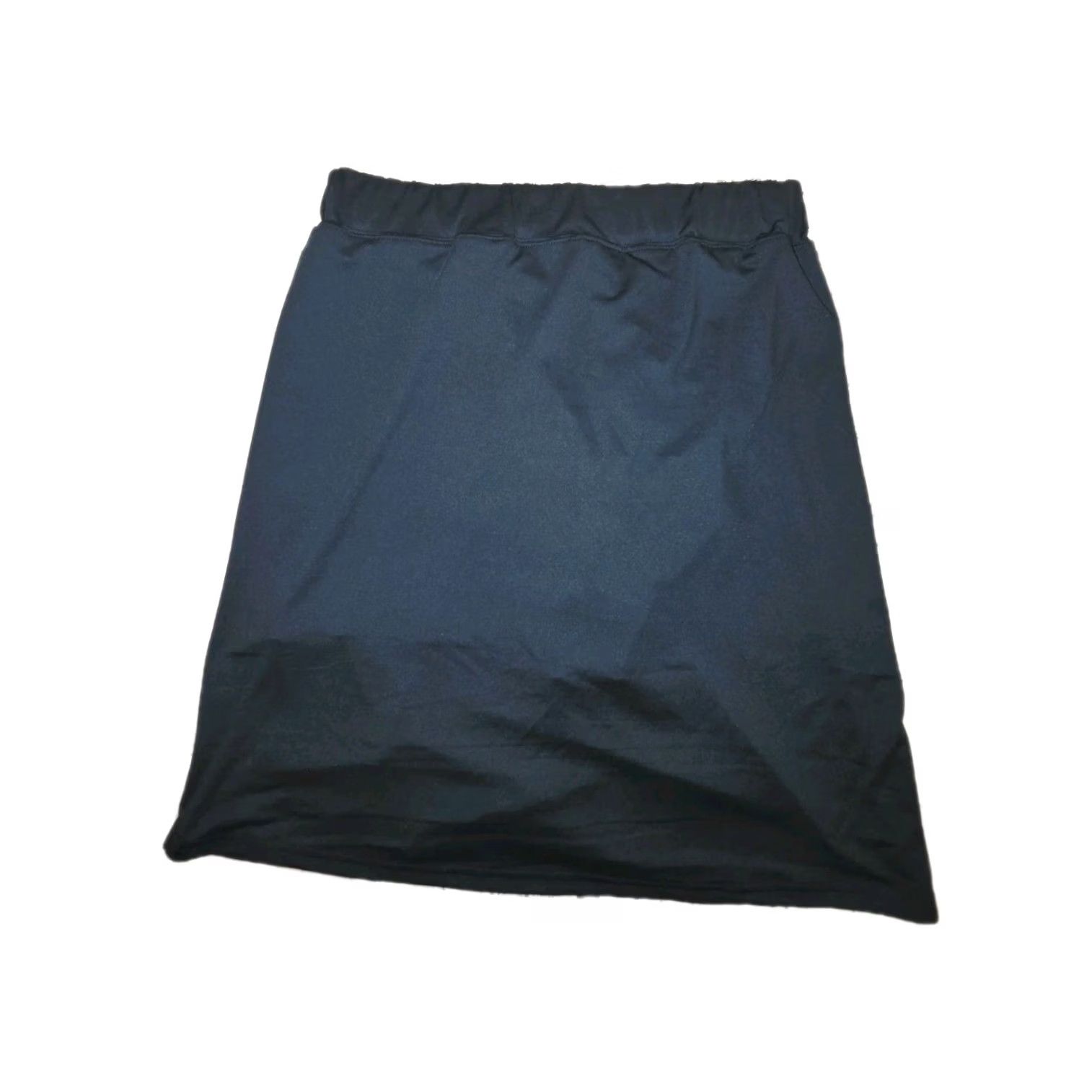 Vintage VINTAGE? No; But actually: Unbranded XL Black Skirt Knee Length 65% Cotton 35% Poly Womens Regular A-Line No Tag Size 40" / US 18 - 2 Thumbnail