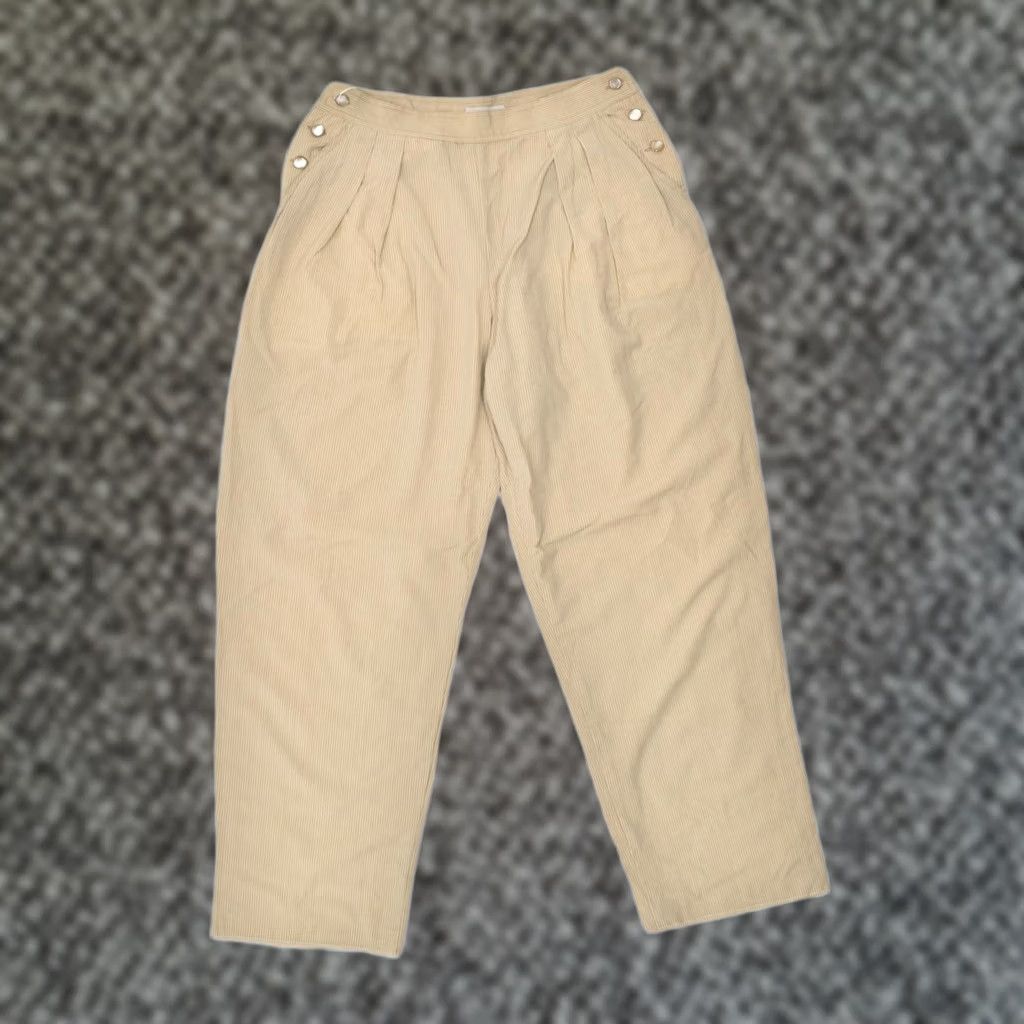 Vintage i Blues Womens High Waist Pegged Chino Trousers Beige Medium W26 L31 IT 44 Size 32" / US 10 / IT 46 - 1 Thumbnail