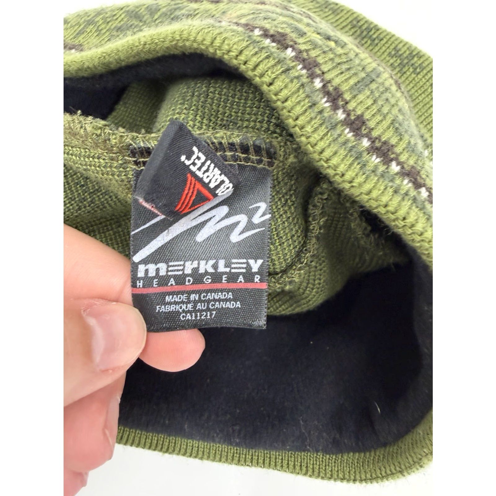 Vintage Merkley Headgear Hat Green Snowflake Wool Polartec Beanie Winter Lined Polo? Size ONE SIZE - 7 Thumbnail