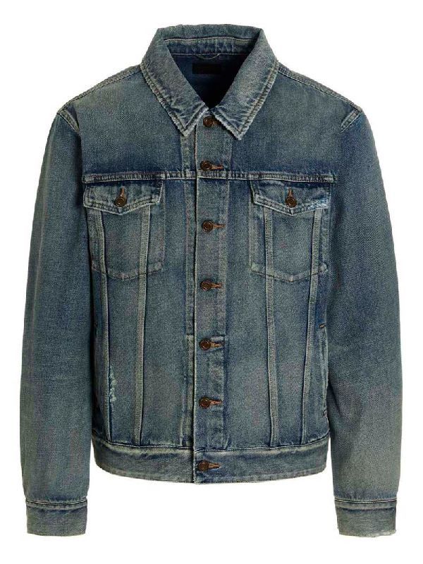 Saint Laurent Paris o1la1rc1a1225 710043 Classic Denim Jacket in Blue Size US L / EU 52-54 / 3 - 1 Thumbnail
