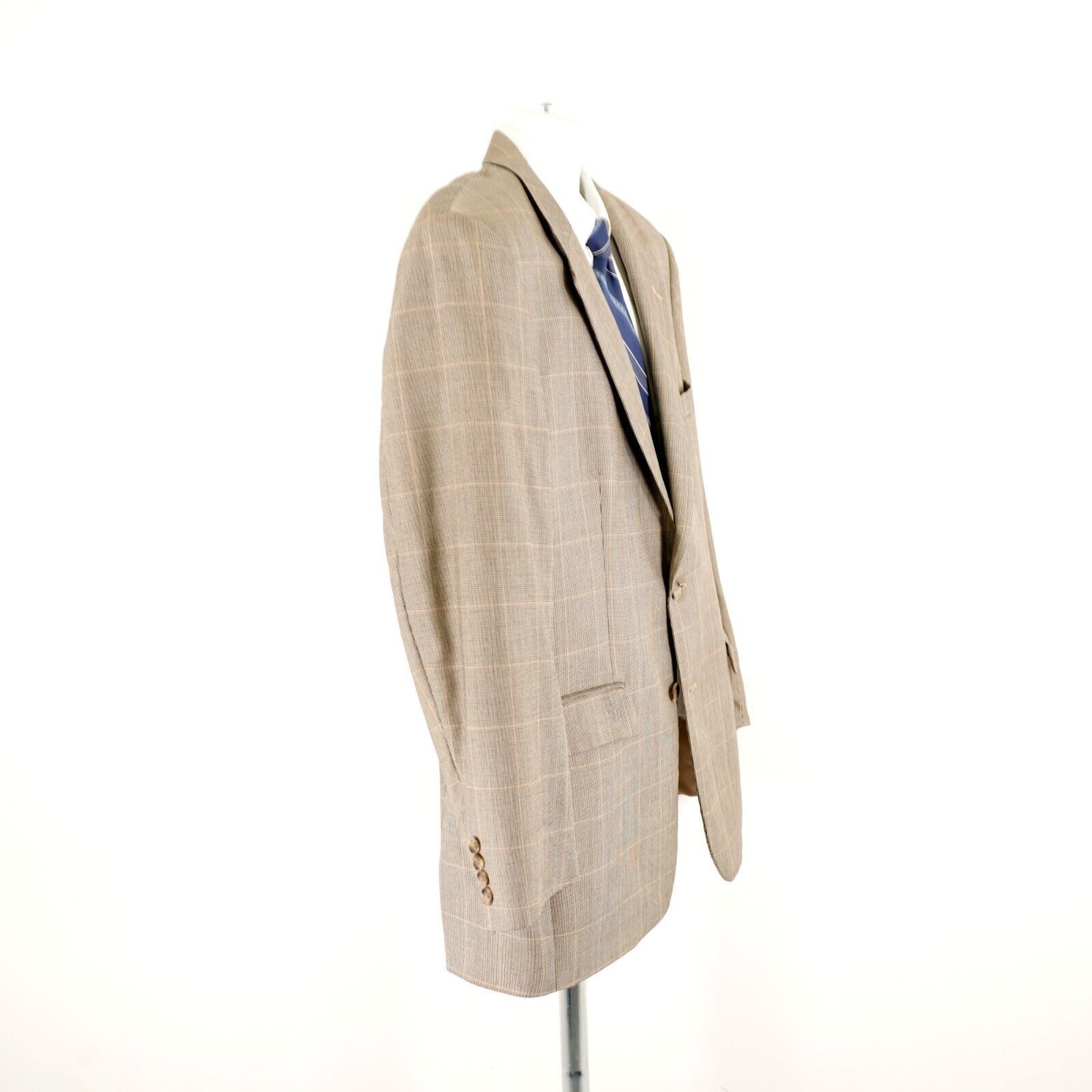 Brooks Brothers Brooks Brothers 346 Silk Wool 42R Tan Check W/ Yellow Window Size 42R - 7 Thumbnail