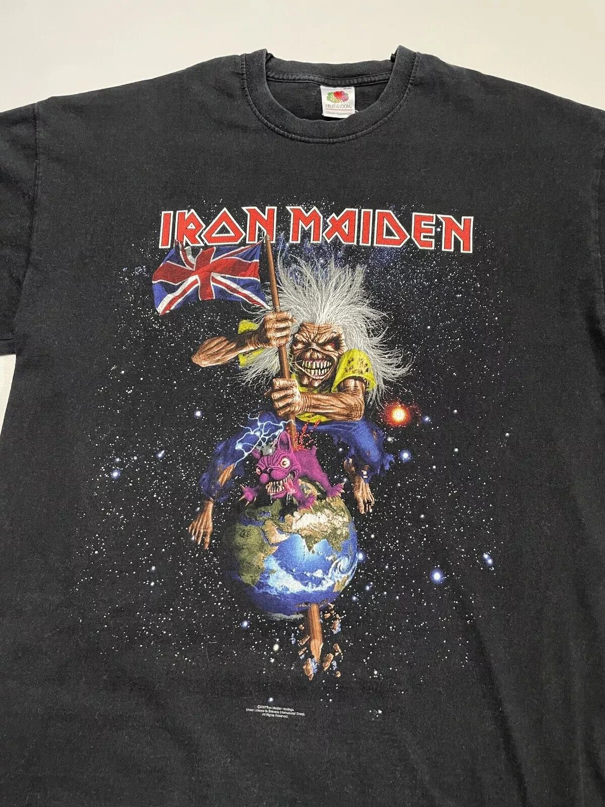 Fruit Of The Loom VINTAGE 2000s Y2K IRON MAIDEN DOWNLOAD FESTIVAL 2007 SHIRT Size US L / EU 52-54 / 3 - 6 Thumbnail