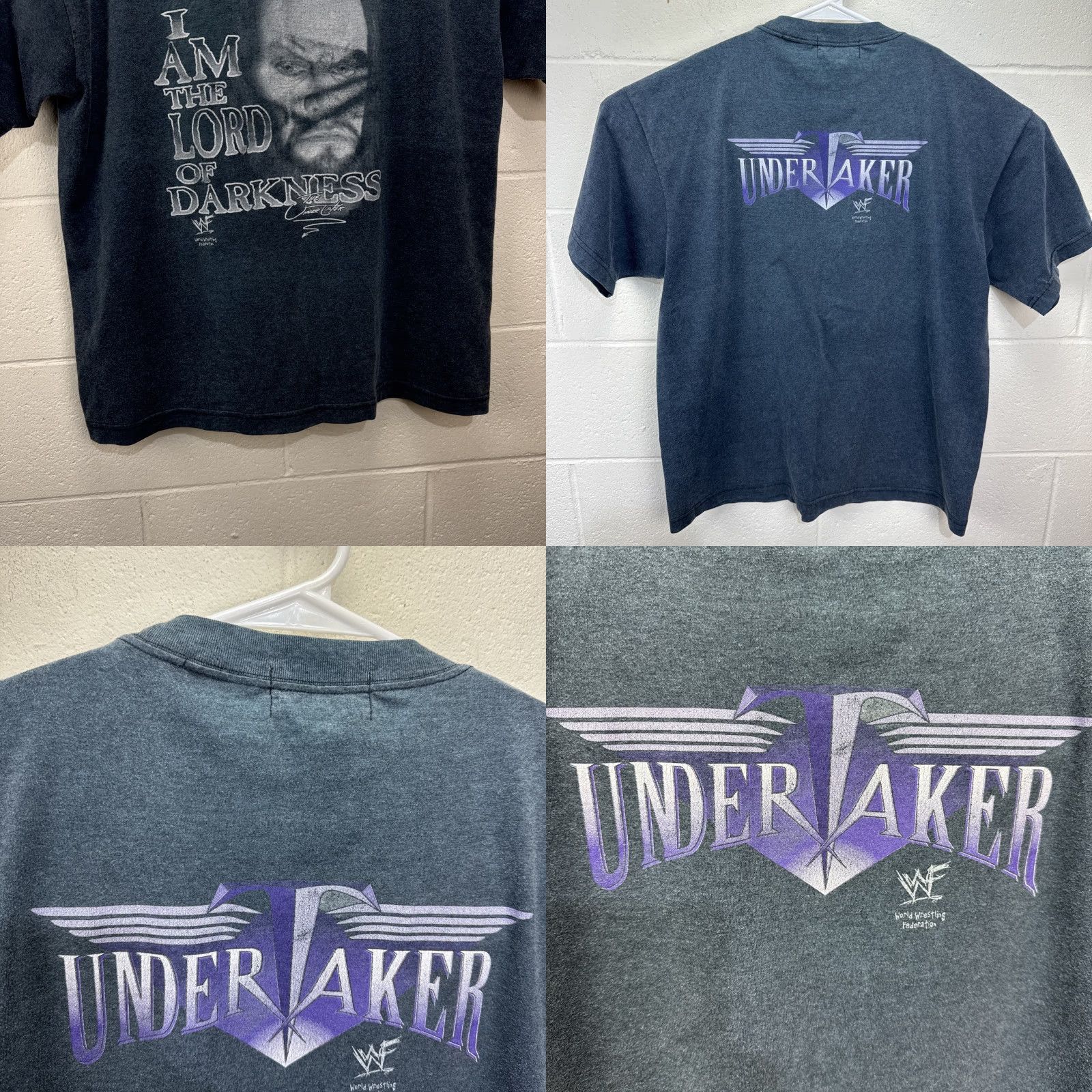 Vintage VINTAGE The Undertaker T-Shirt XL Gray Graphic Print WWF 90s Classic Mens Size US XL / EU 56 / 4 - 8 Thumbnail