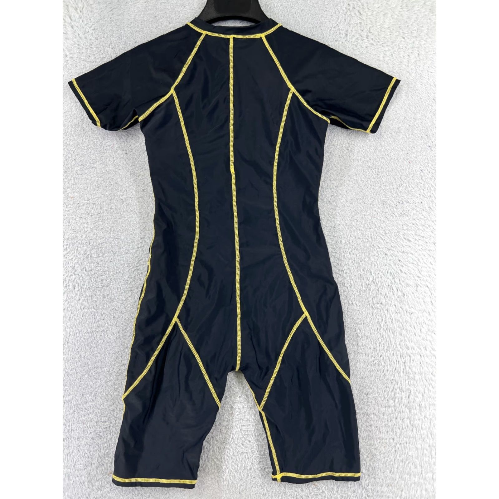 Vintage ROSkIKI Swimsuit One Piece Womens Medium Black Short Sleeve Sports Surfing Universal Logo Size 32" / US 10 / IT 46 - 2 Thumbnail
