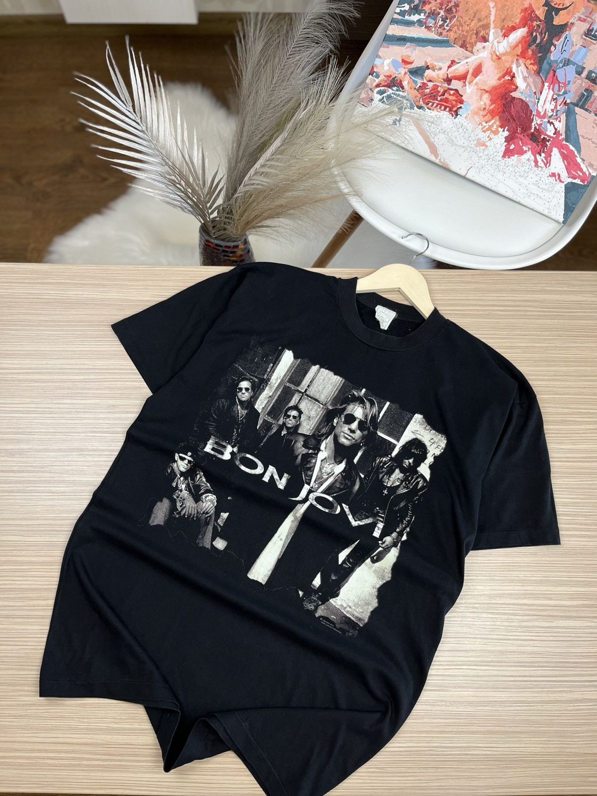 Band Tees Bon Jovi 1992 Keep the Faith Brockum Single Stitch Vintage Size US L / EU 52-54 / 3 - 1 Thumbnail