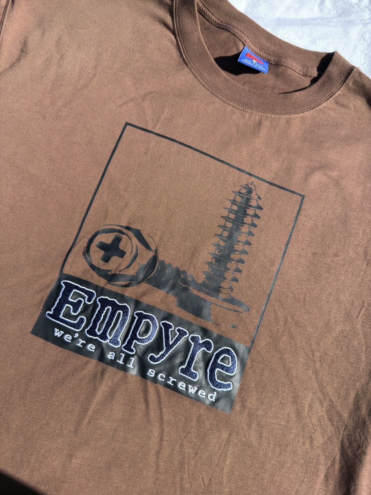 Designer × Empyre Empyre we're all screwed stitch tee Size US L / EU 52-54 / 3 - 3 Thumbnail