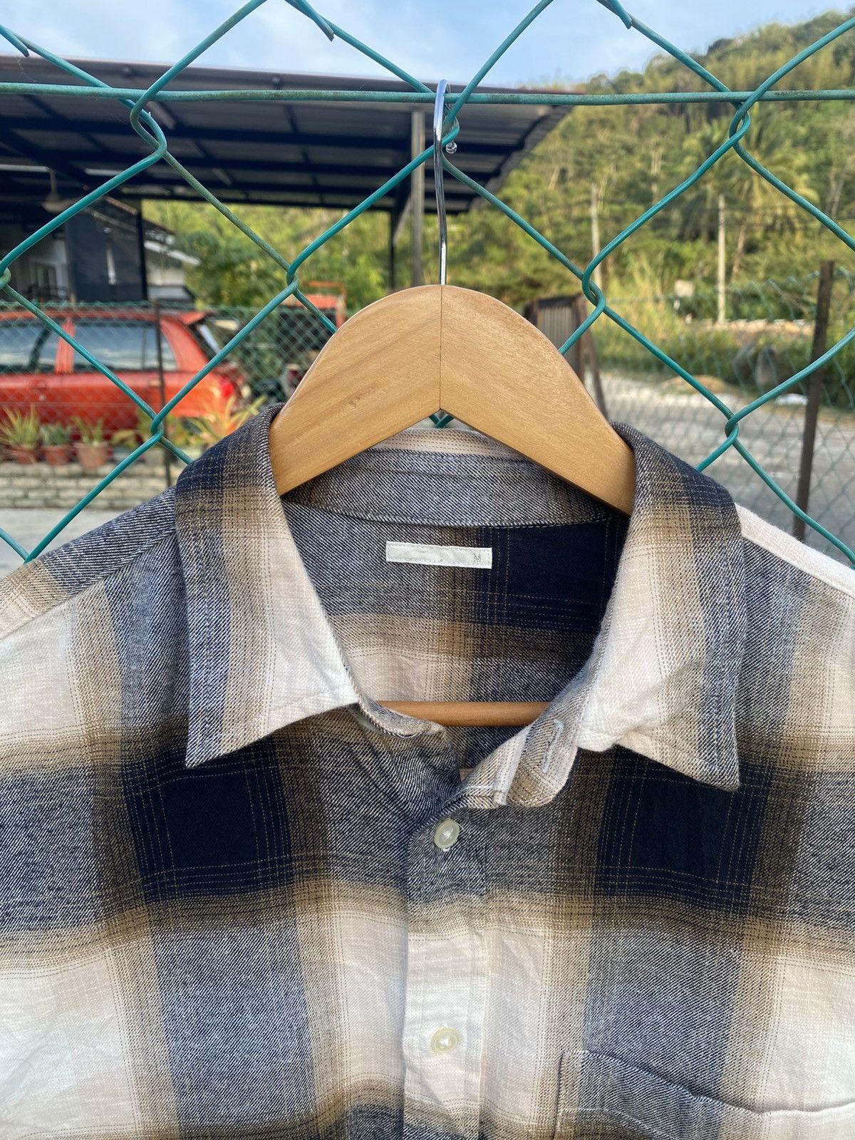 GU GU shadow plaid long sleeve shirts Size US M / EU 48-50 / 2 - 3 Thumbnail